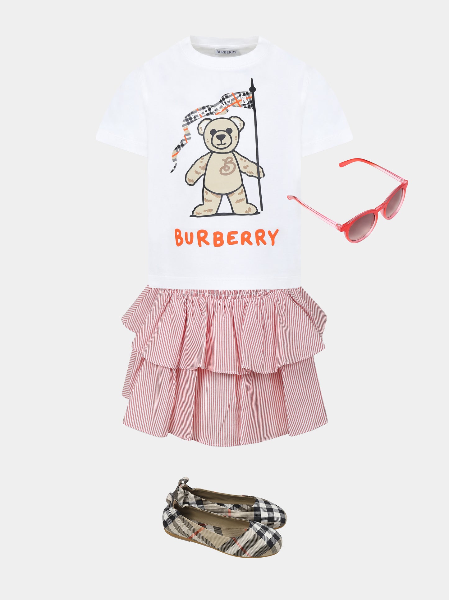 Red skirt for girl with heart