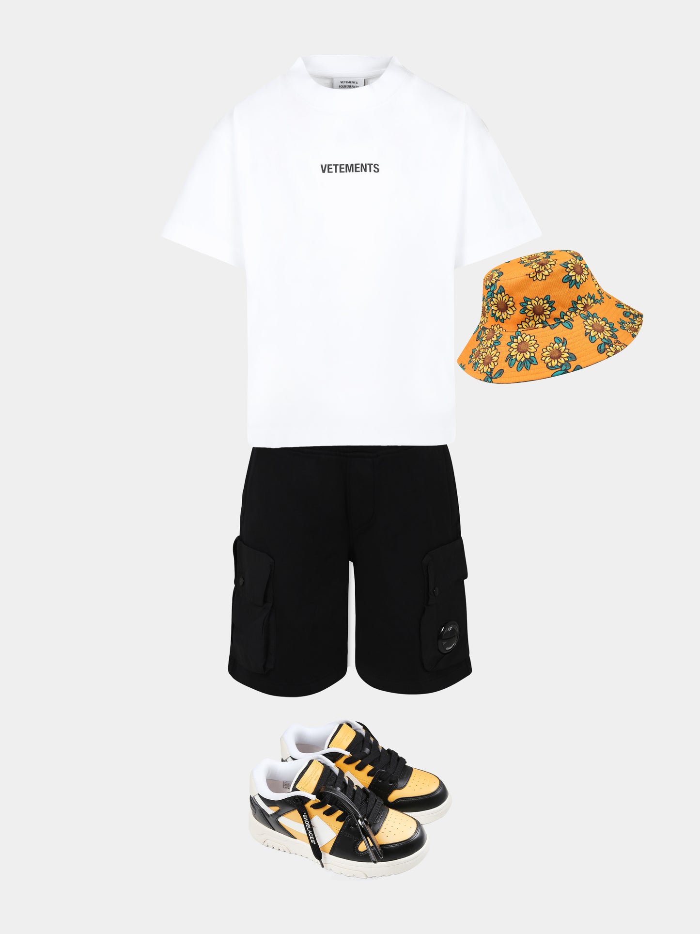 White t-shirt for kids with logo