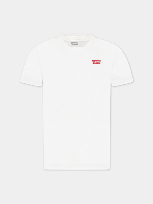 T-shirt bianca per bambini con logo,Levi's Kids,LKEA100 EA100 001