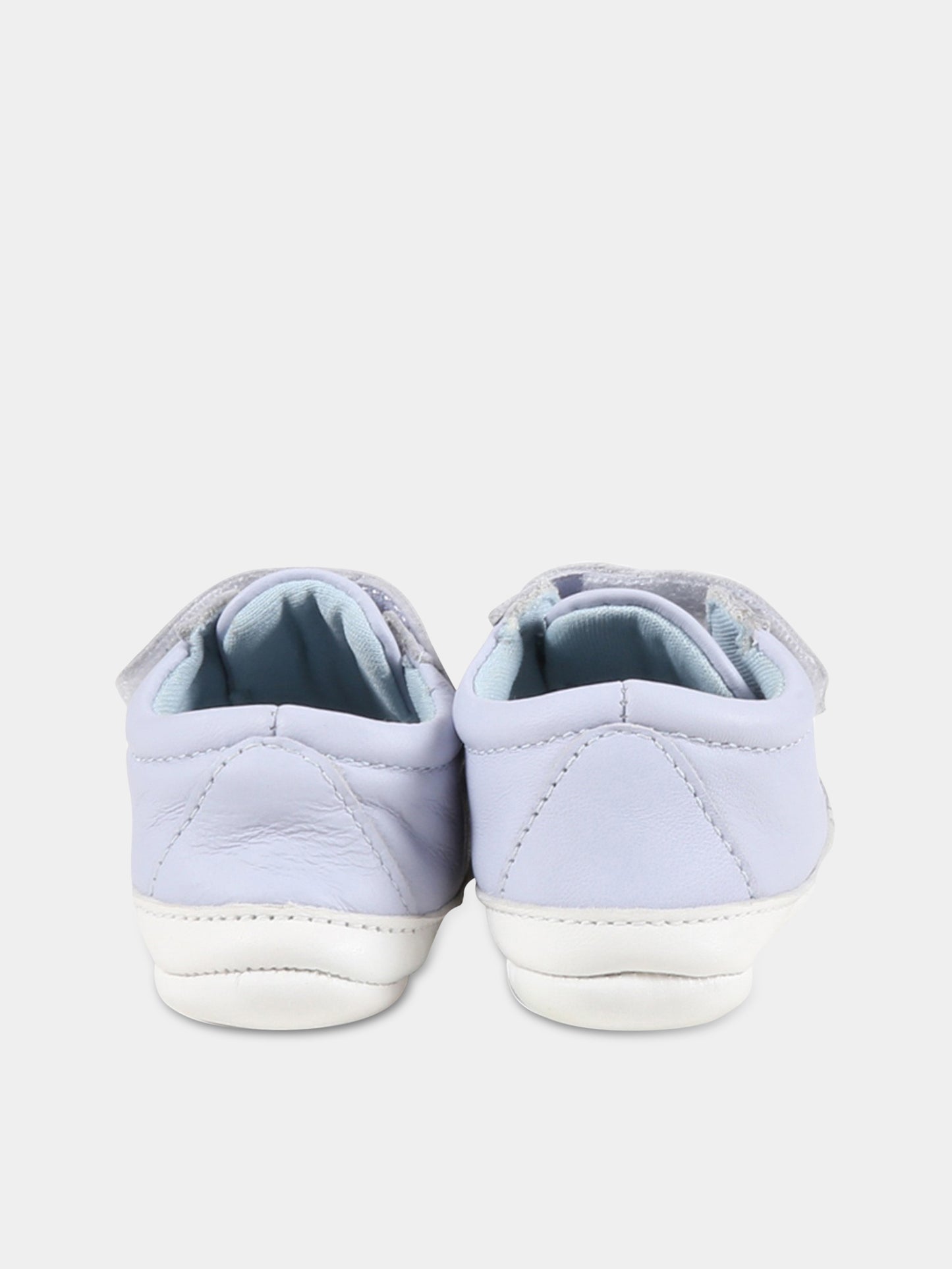 Sneakers celesti da culla per neonato con logo,Hugo Boss,J99100 771