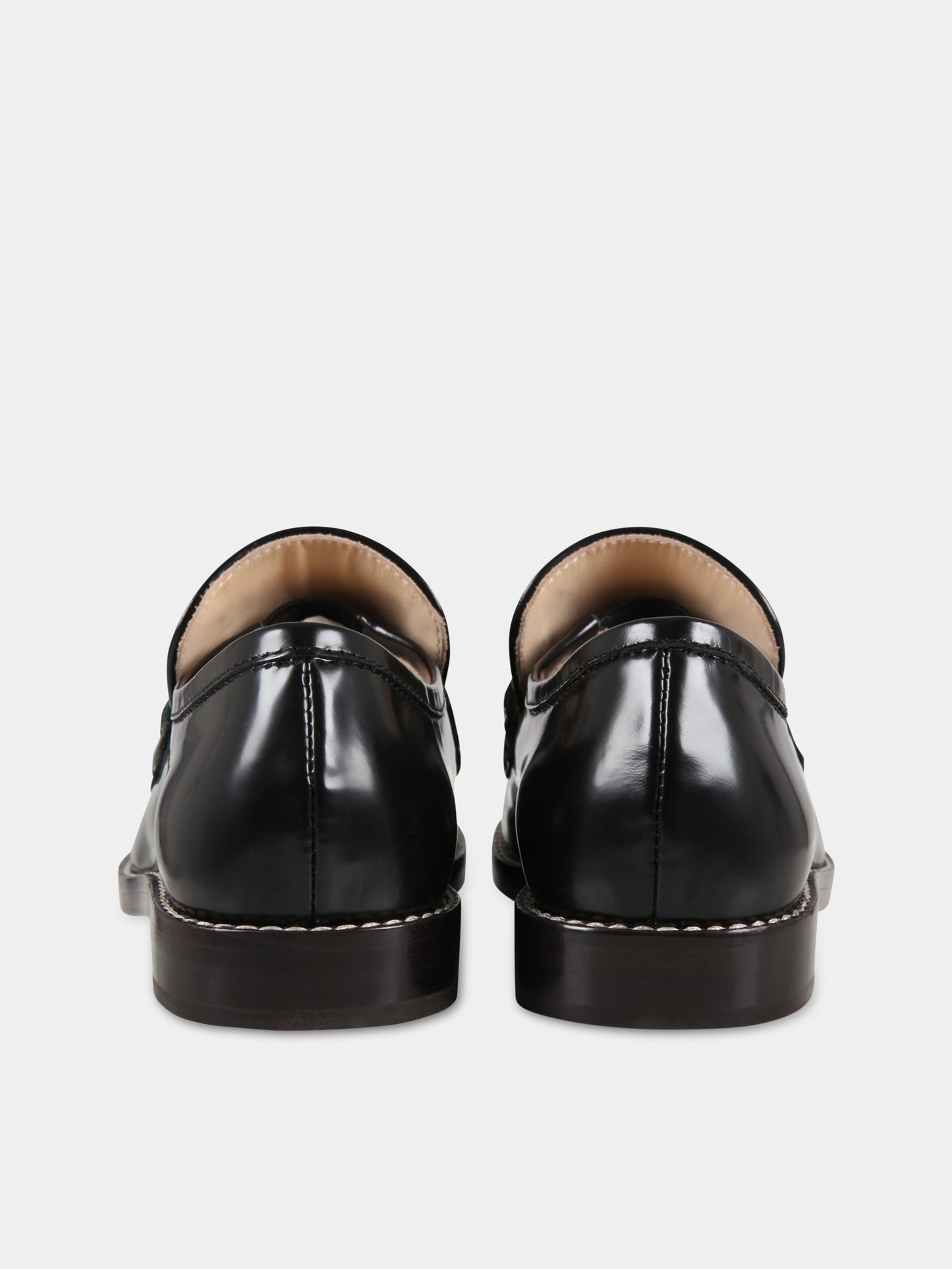 Mocassini neri per bambini con doppie GG,Gucci Kids,662190 1PKE0 1063