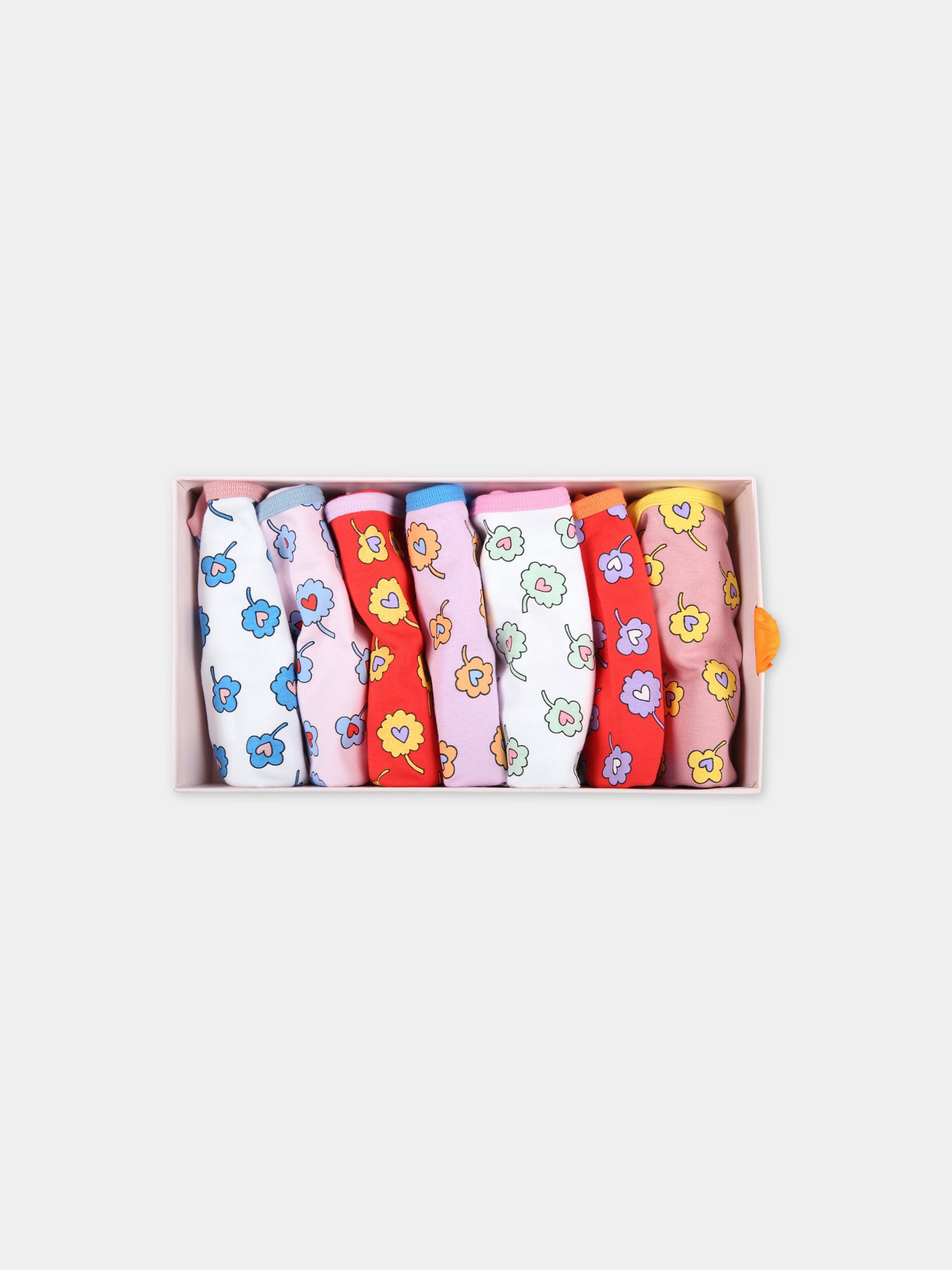 Set multicolor per bambina con fiori multicolor,Stella Mccartney Kids,601175 SPJ59 G849