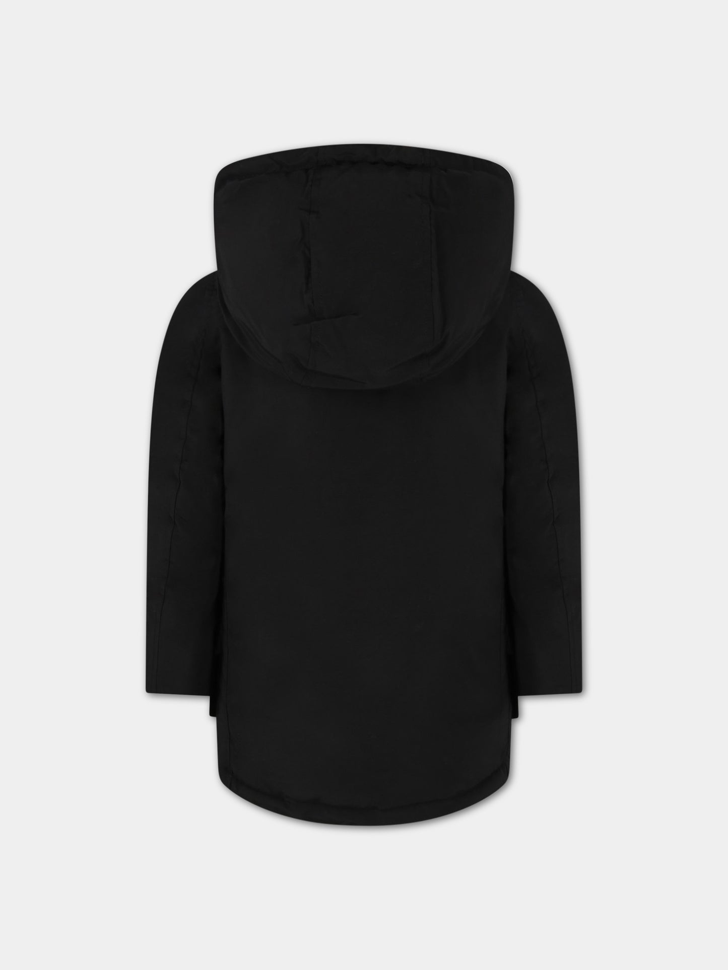 Piumino nero per bambino con logo,Woolrich Kids,CFWKOU0188MRUT0641 BLK