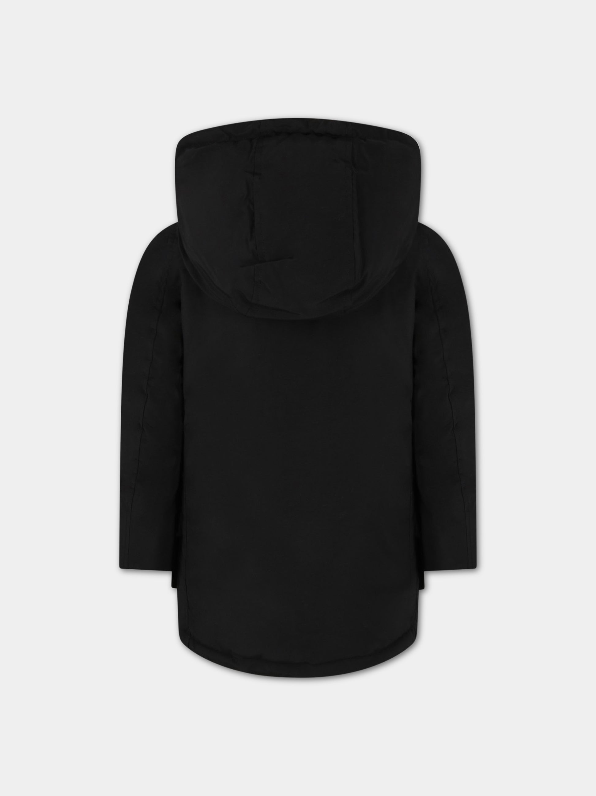 Piumino nero per bambino con logo,Woolrich Kids,CFWKOU0188MRUT0641 BLK