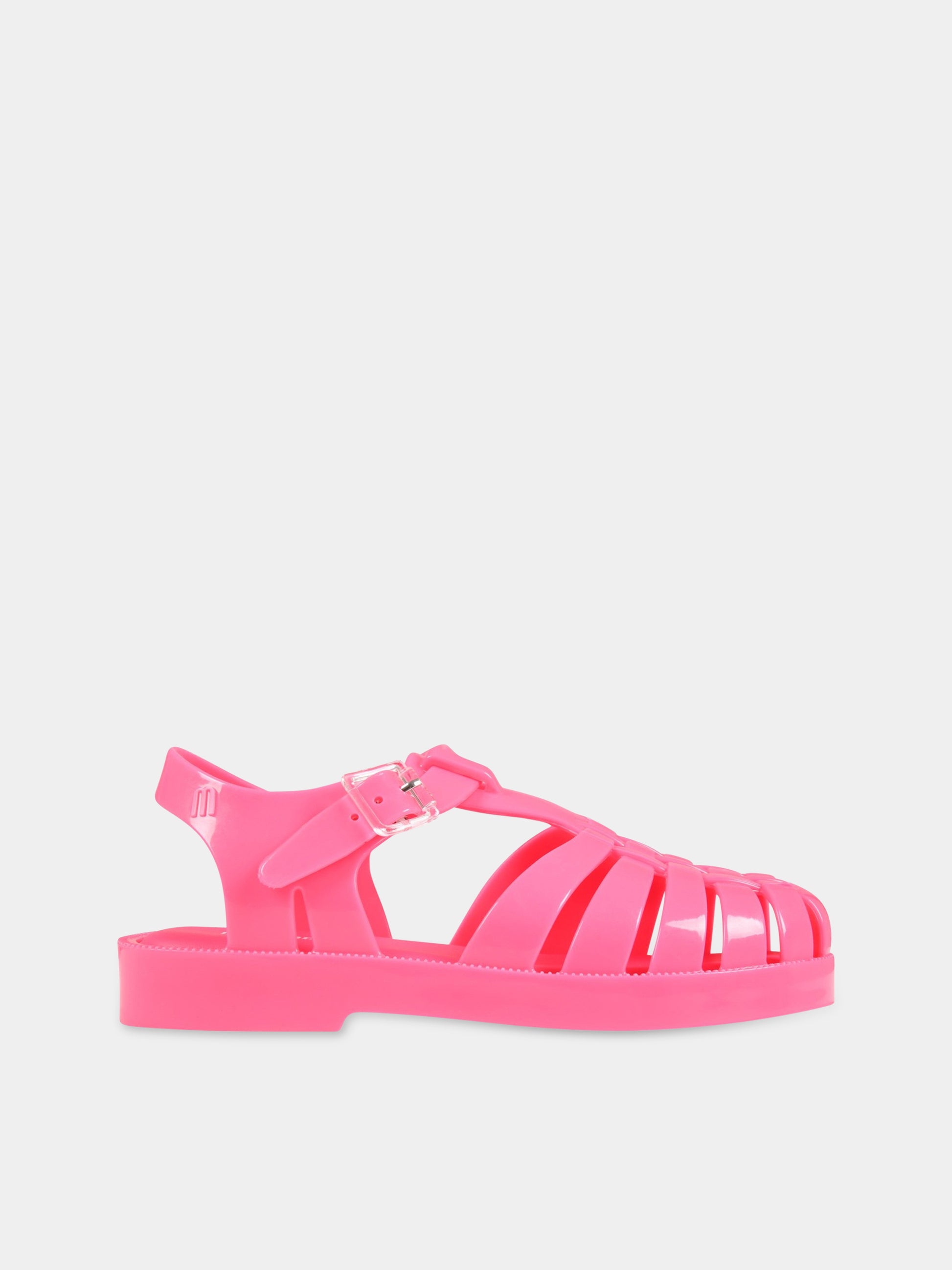 Sandali fucsia fluo per bambina,Mini Melissa,32409 06710