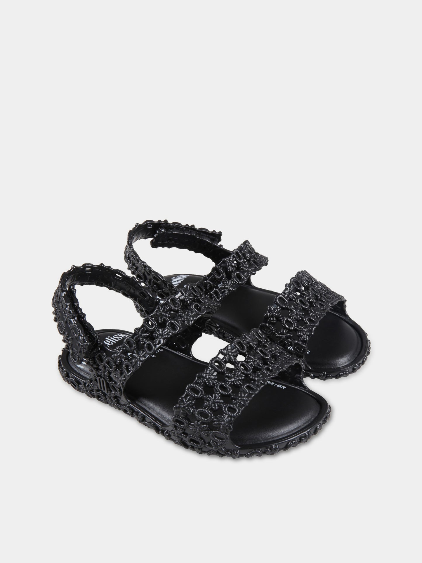 Sandali neri per bambina,Mini Melissa,33438 54143