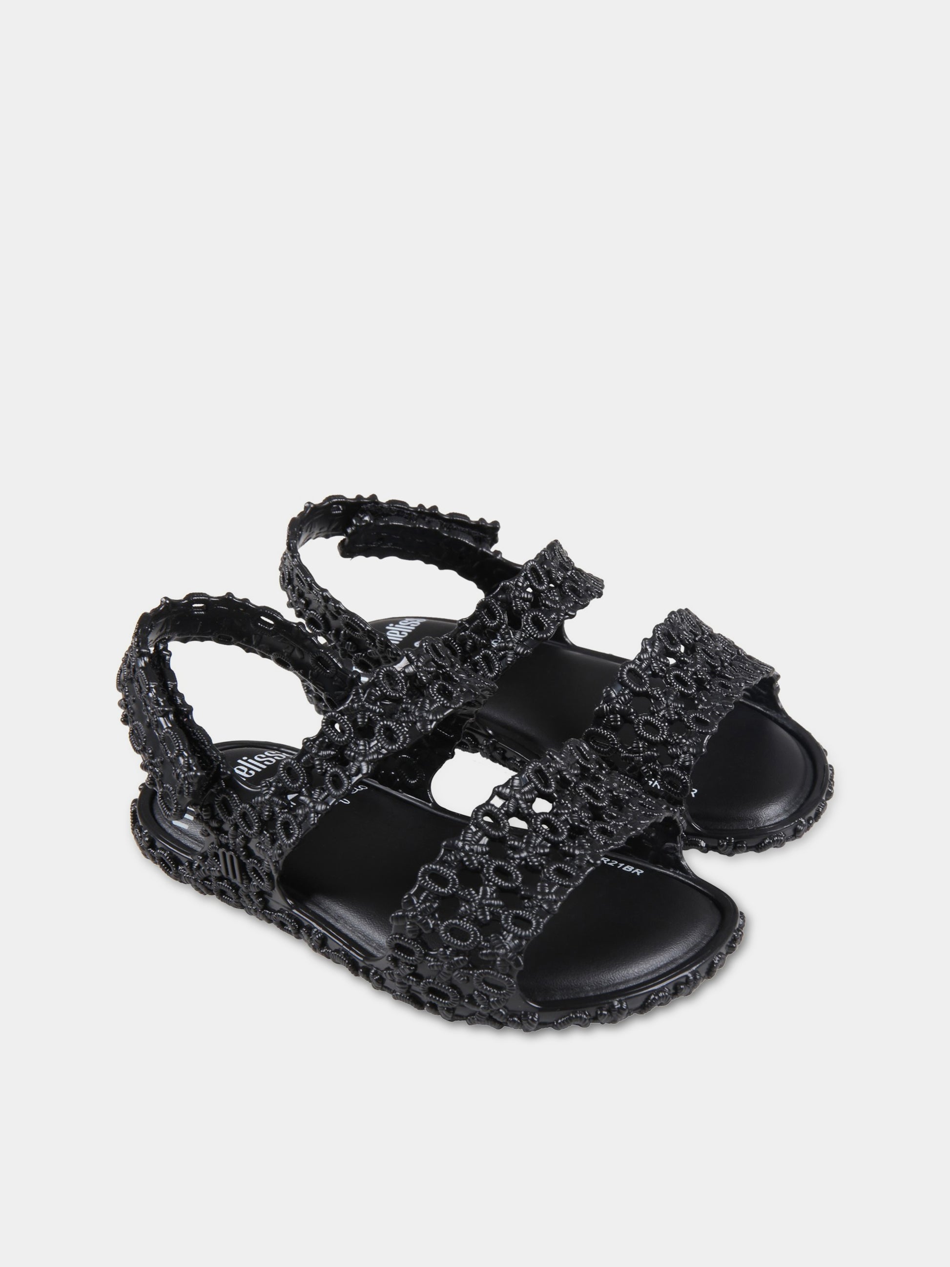 Sandali neri per bambina,Mini Melissa,33438 54143