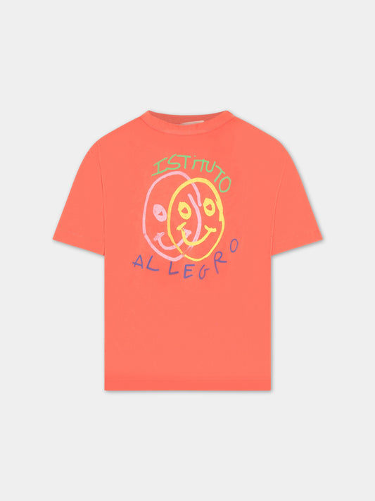 T-shirt rossa per bambini con smile,The Animals Observatory,S23002 251