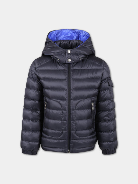 Piumino  Lauros  blu per bambino con patch logato,Moncler Kids,954 1A00011 53048 778