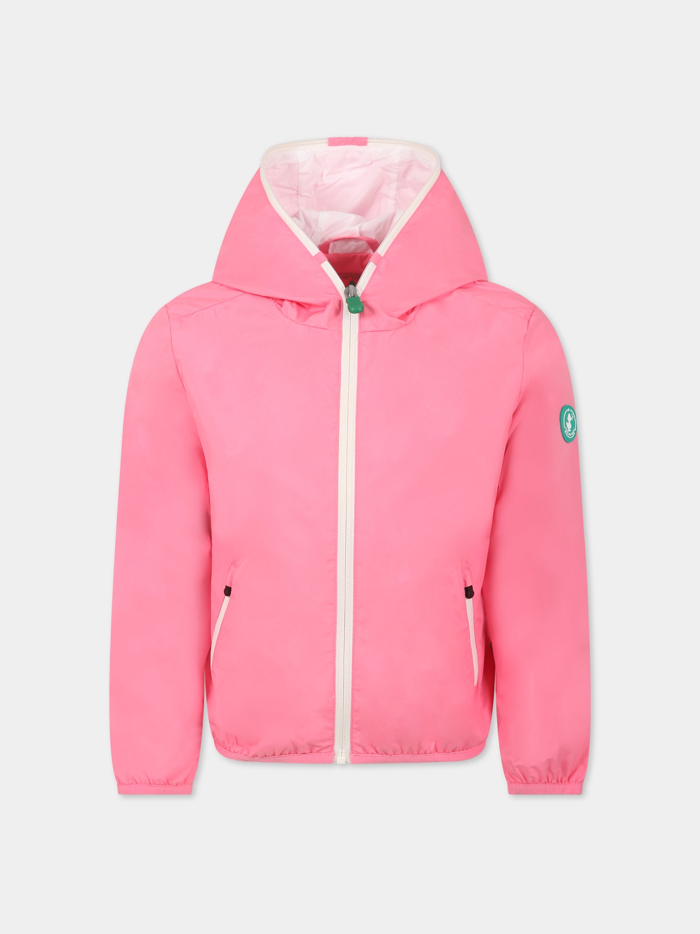 Giubbotto rosa  Noel  per bambina con logo,Save The Duck Kids,J37320X WIND16 80018