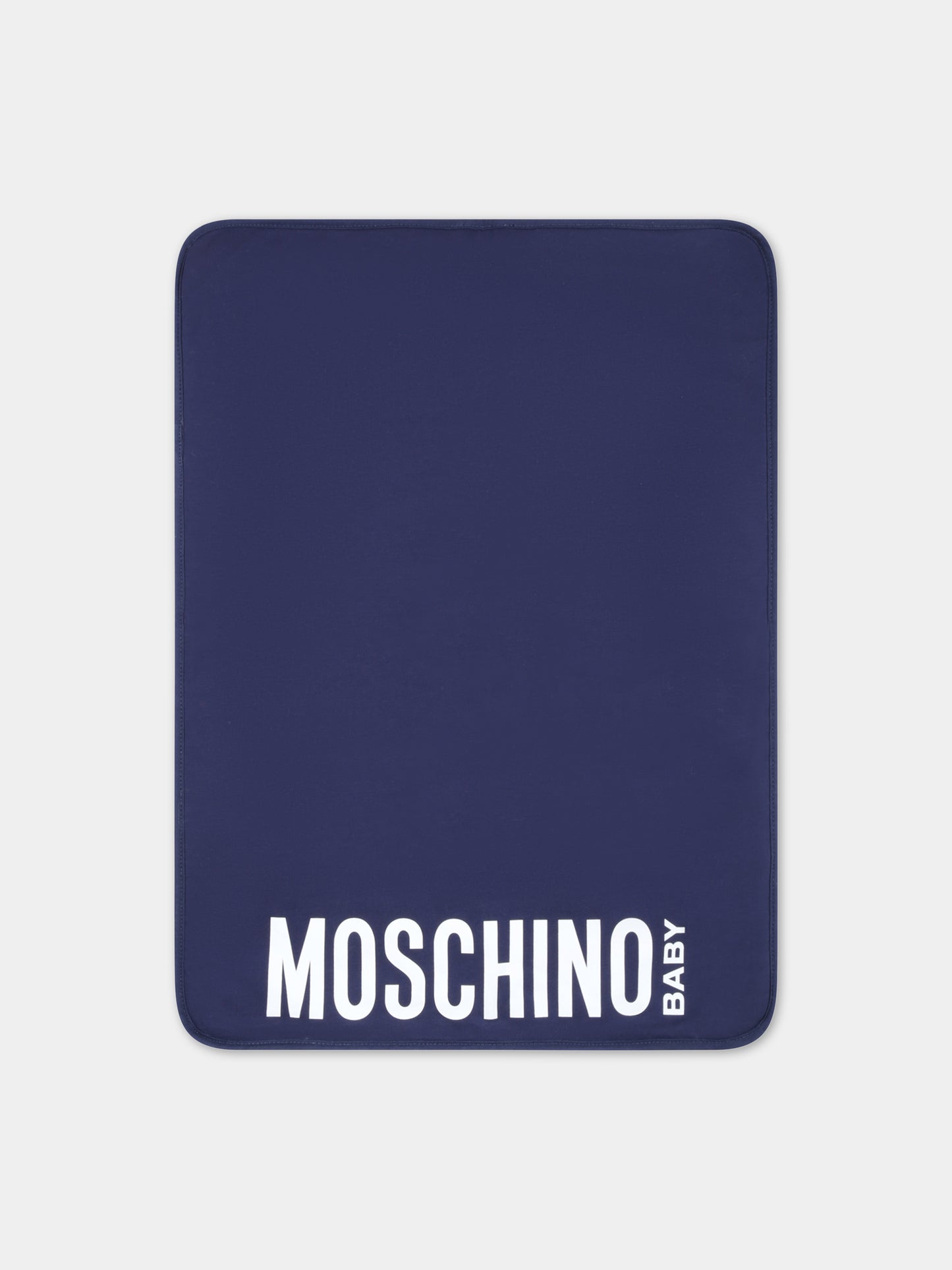 Borsa-mamma blu per neonato con Teddy Bear,Moschino Kids,MRX03A LDA25 40016