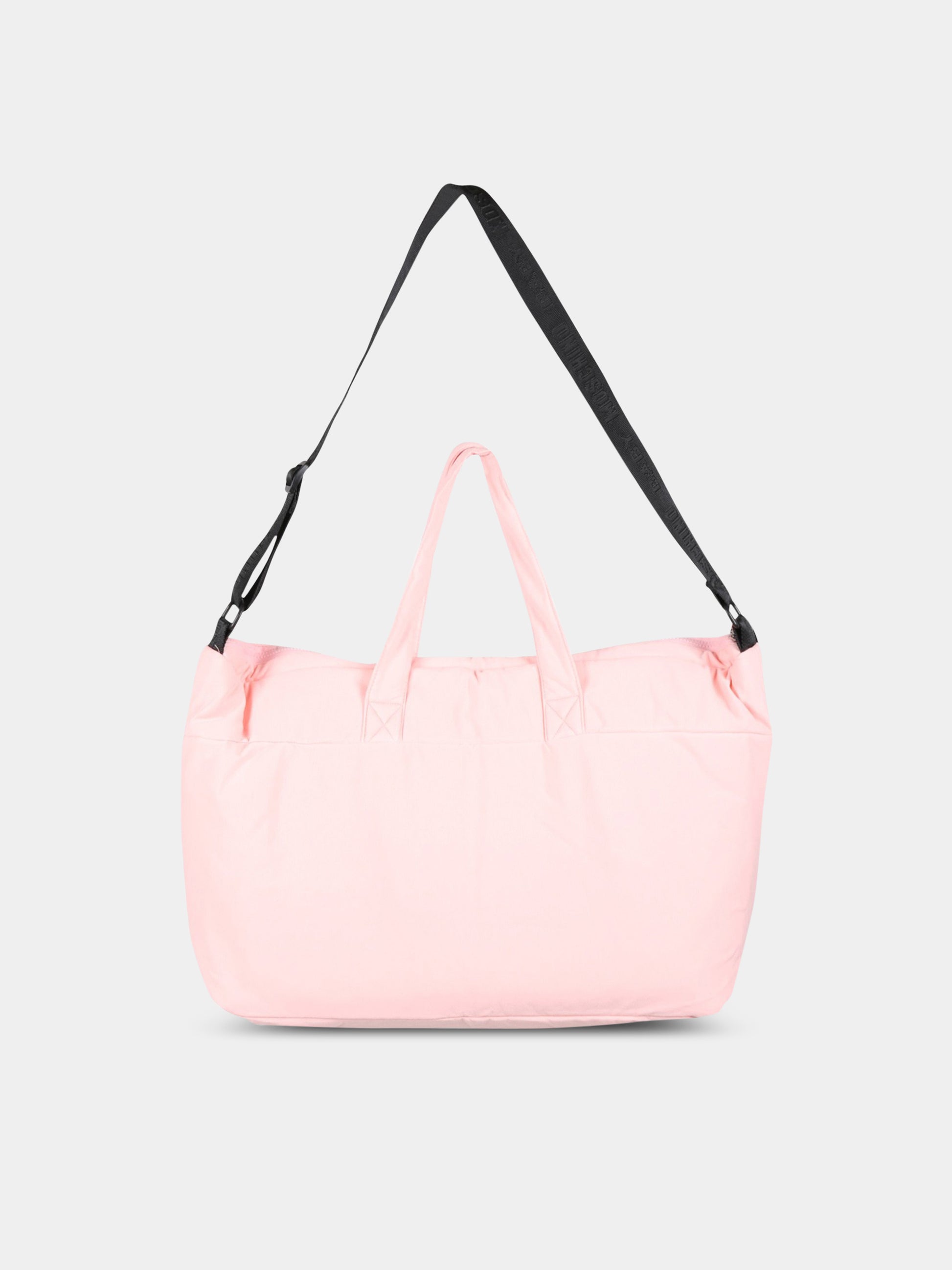 Borsa-mamma rosa per neonata con Teddy Bear,Moschino Kids,MRX03A LDA25 50209