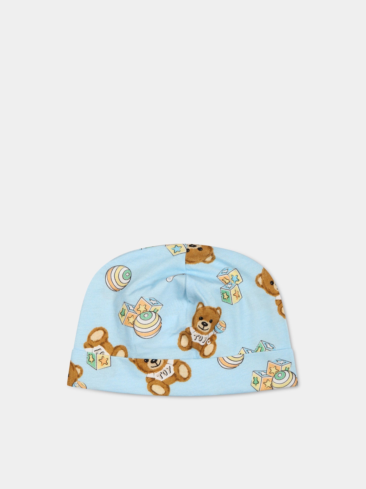 Set celeste per neonato con Teddy Bear,Moschino Kids,MMY03I LCA19 40304