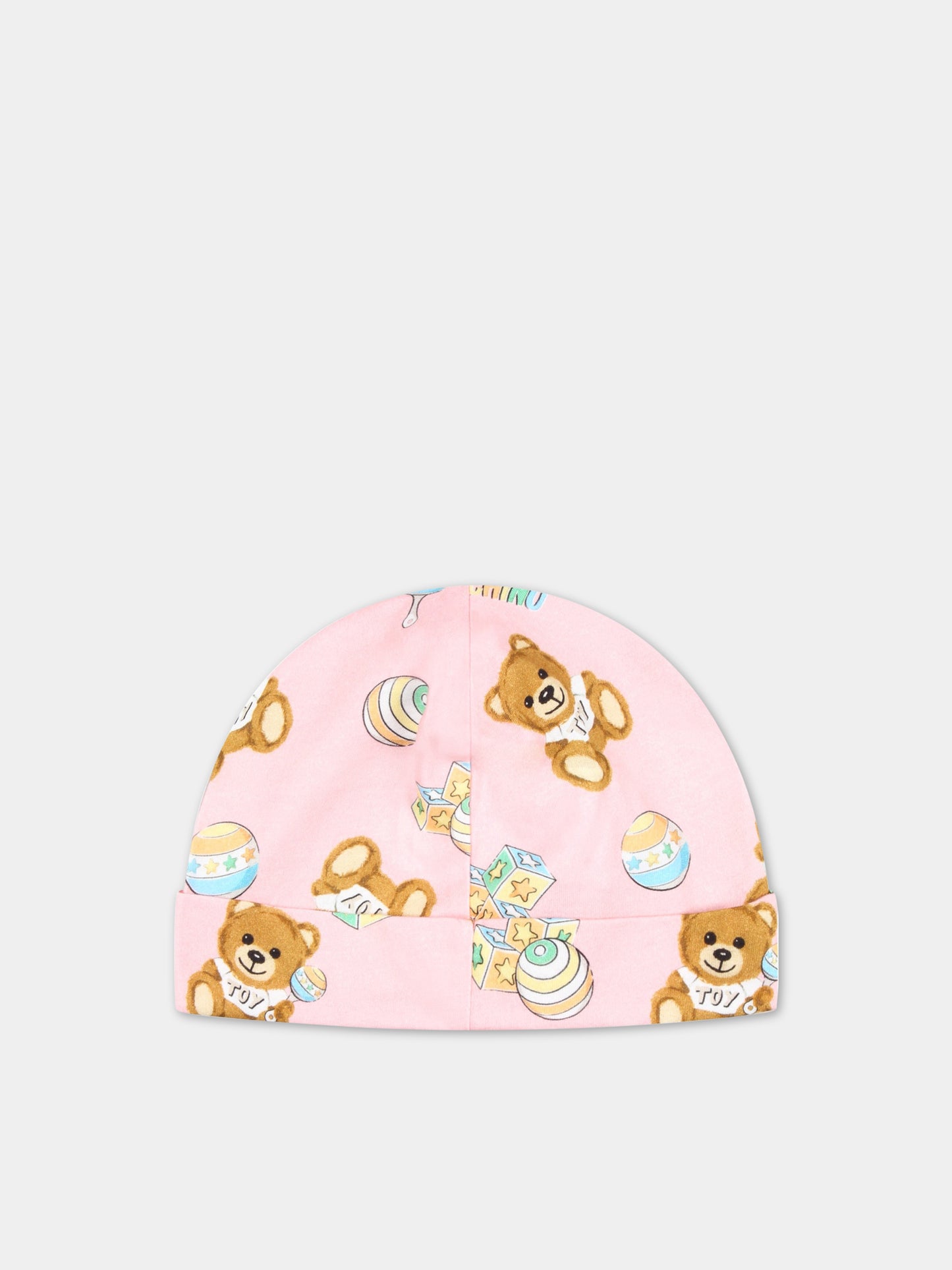 Set rosa per neonata con Teddy Bear,Moschino Kids,MMY03I LCA19 50209