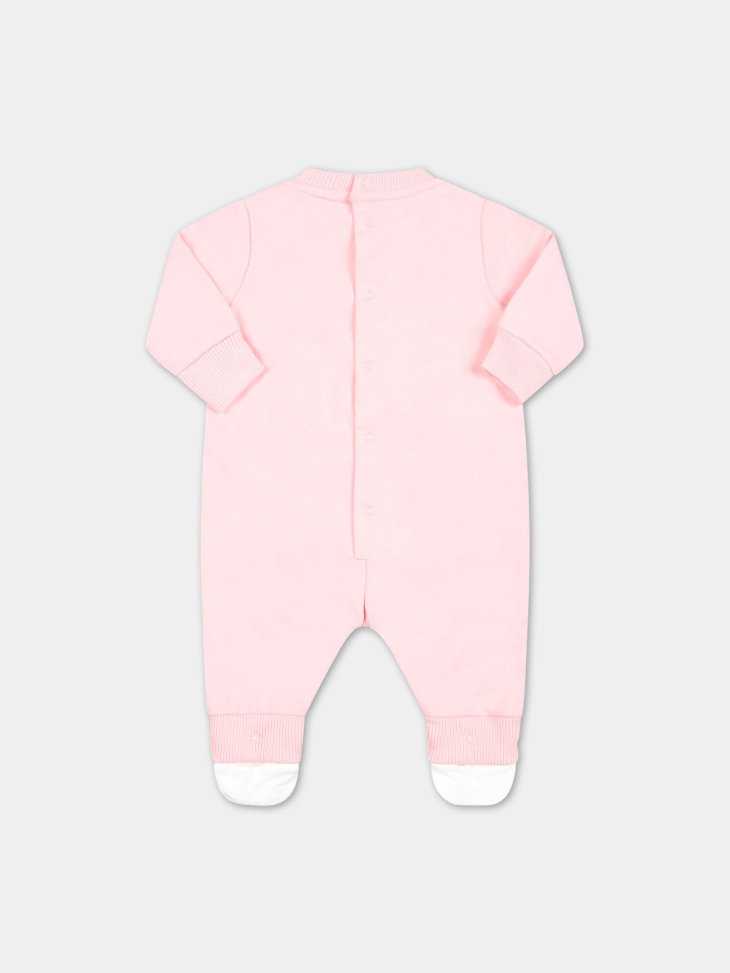 Tutina rosa per neonata con Teddy Bear,Moschino Kids,MNY03X LCA19 50209