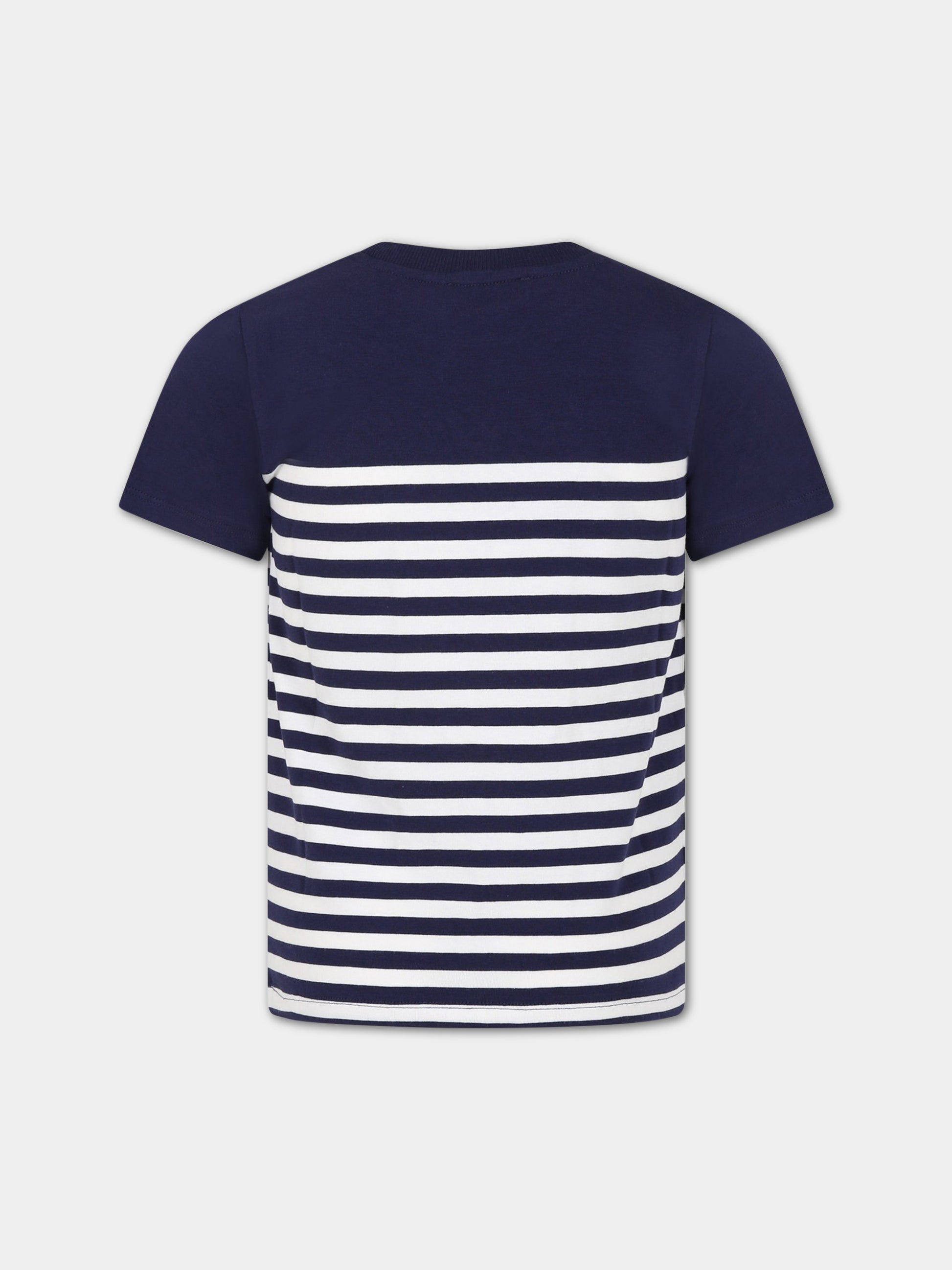 T-shirt multicolor per bambino con logo e Teddy Bear,Moschino Kids,HOM03T LBA34 83120