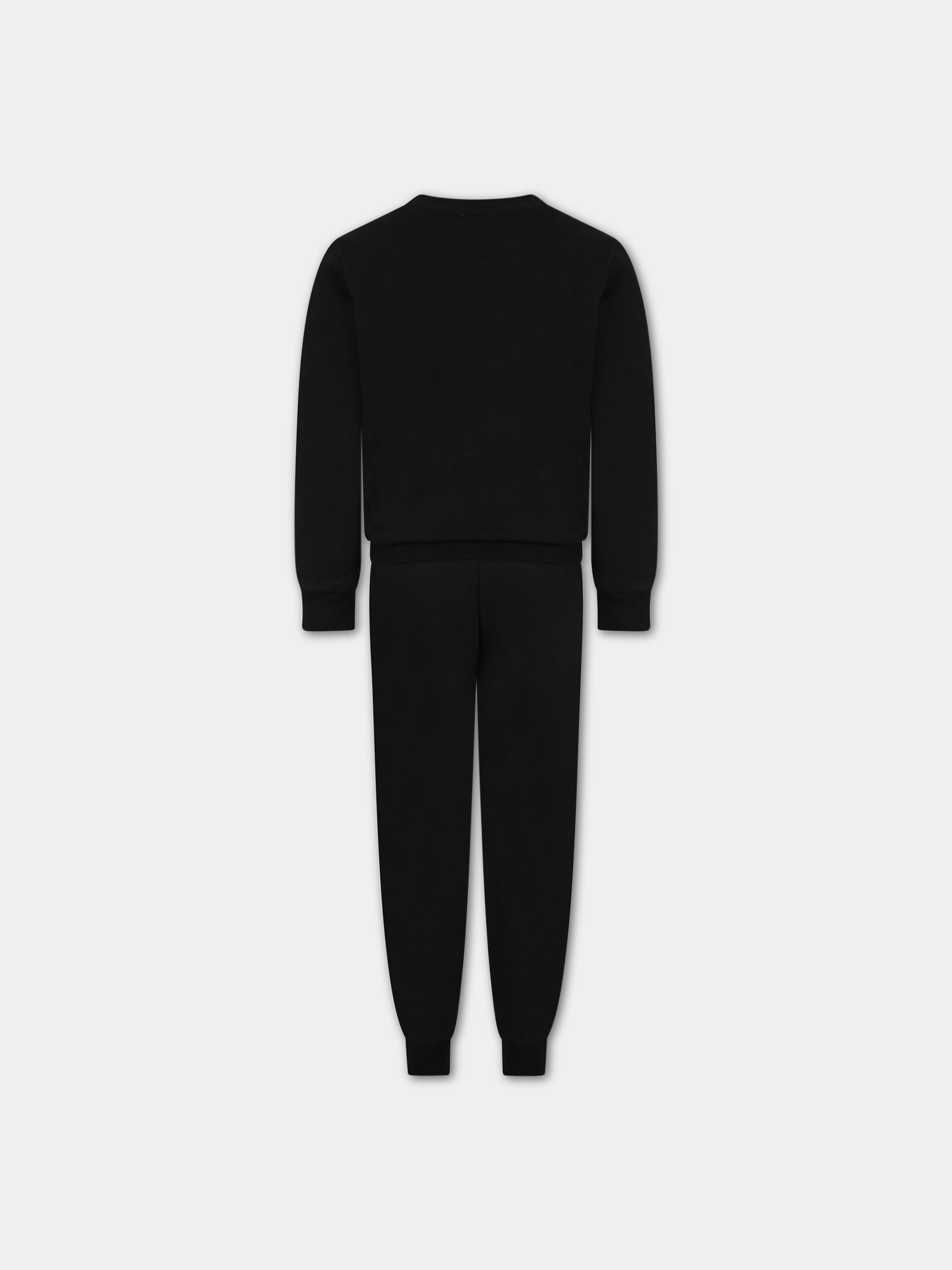 Completo nero per bambino con Teddy Bear e logo,Moschino Kids,HUK03E LCA32 60100