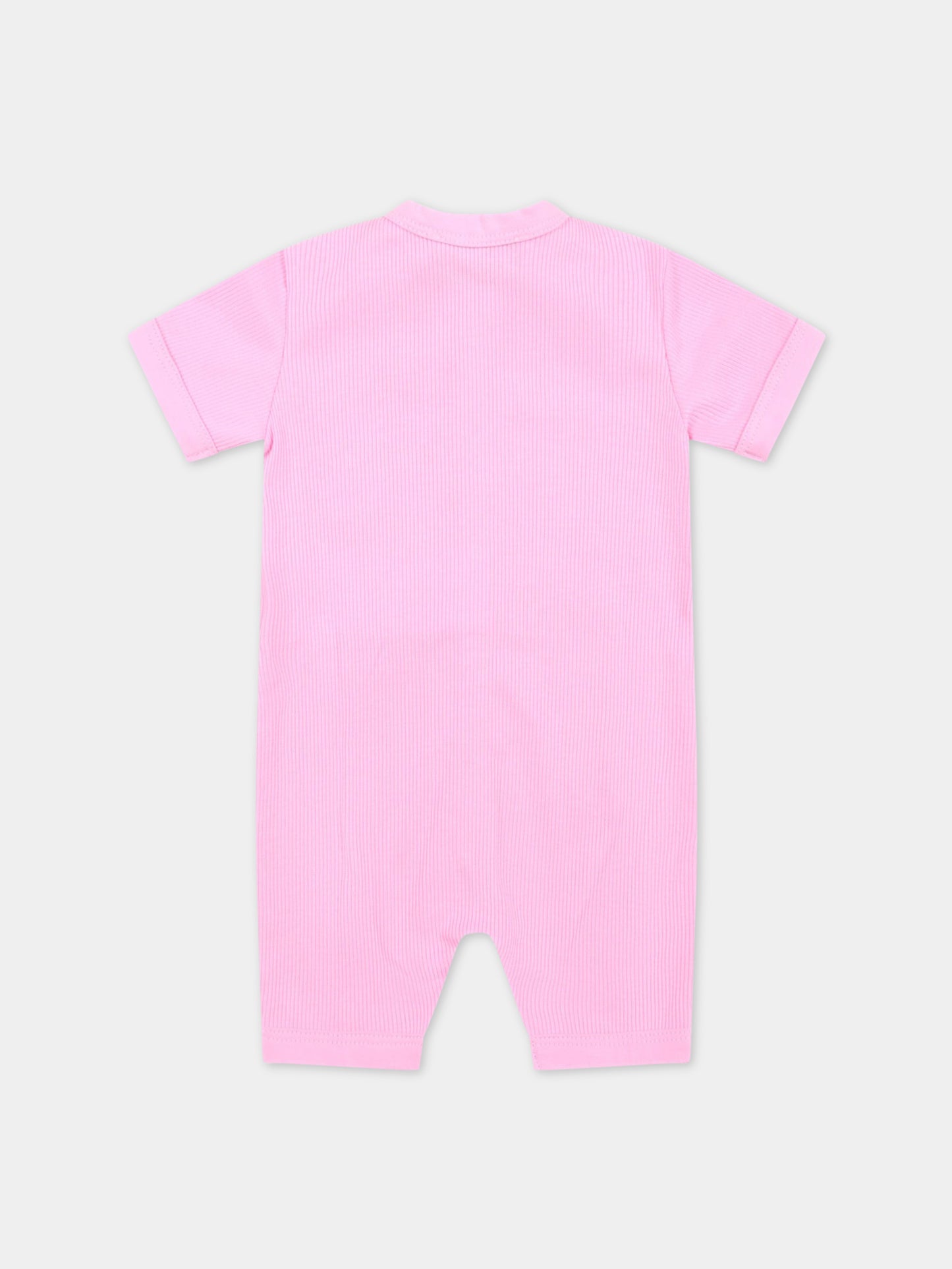 Pagliaccetto rosa per neonata con Teddy Bear,Moschino Kids,MUY055 LAA32 51473