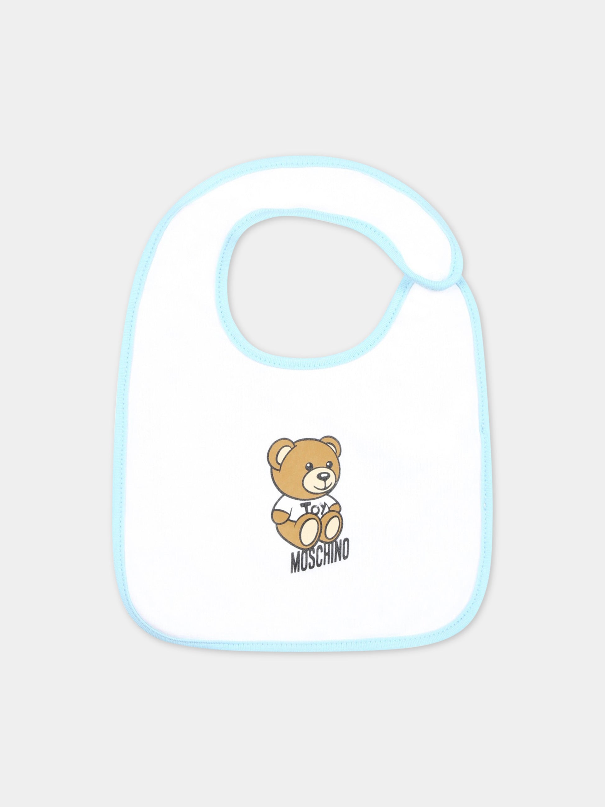 Set celeste per neonato con Teddy Bear,Moschino Kids,MUY04R LBA10 40304