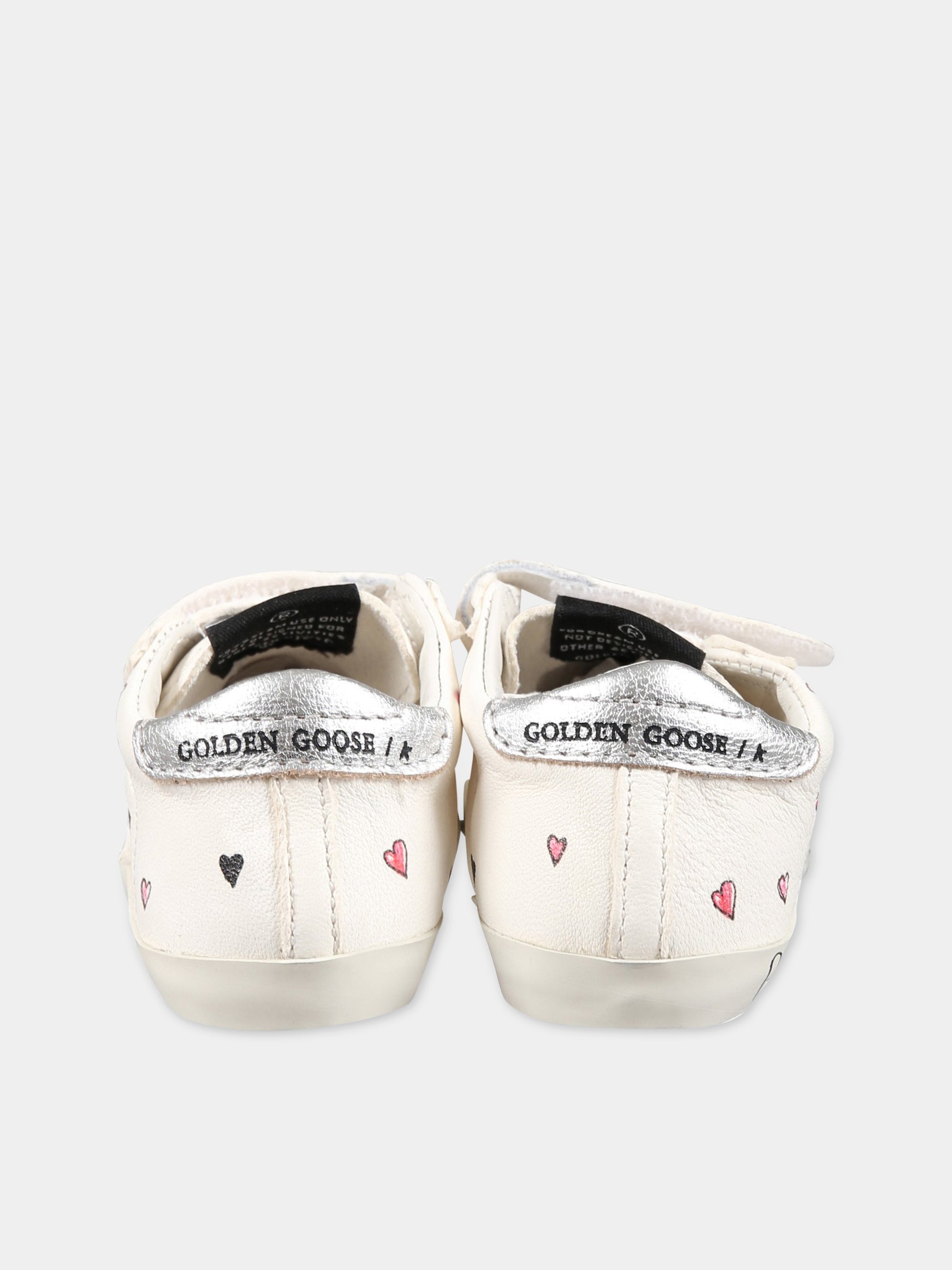 Sneakers bianche per neonata con stampe,Golden Goose,GIF00166 F004210 15437