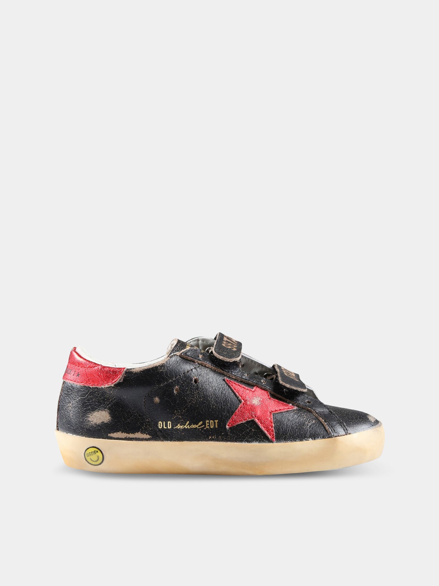 Sneakers marroni per bambino con stella rossa,Golden Goose,GYF00111 F004223 82187