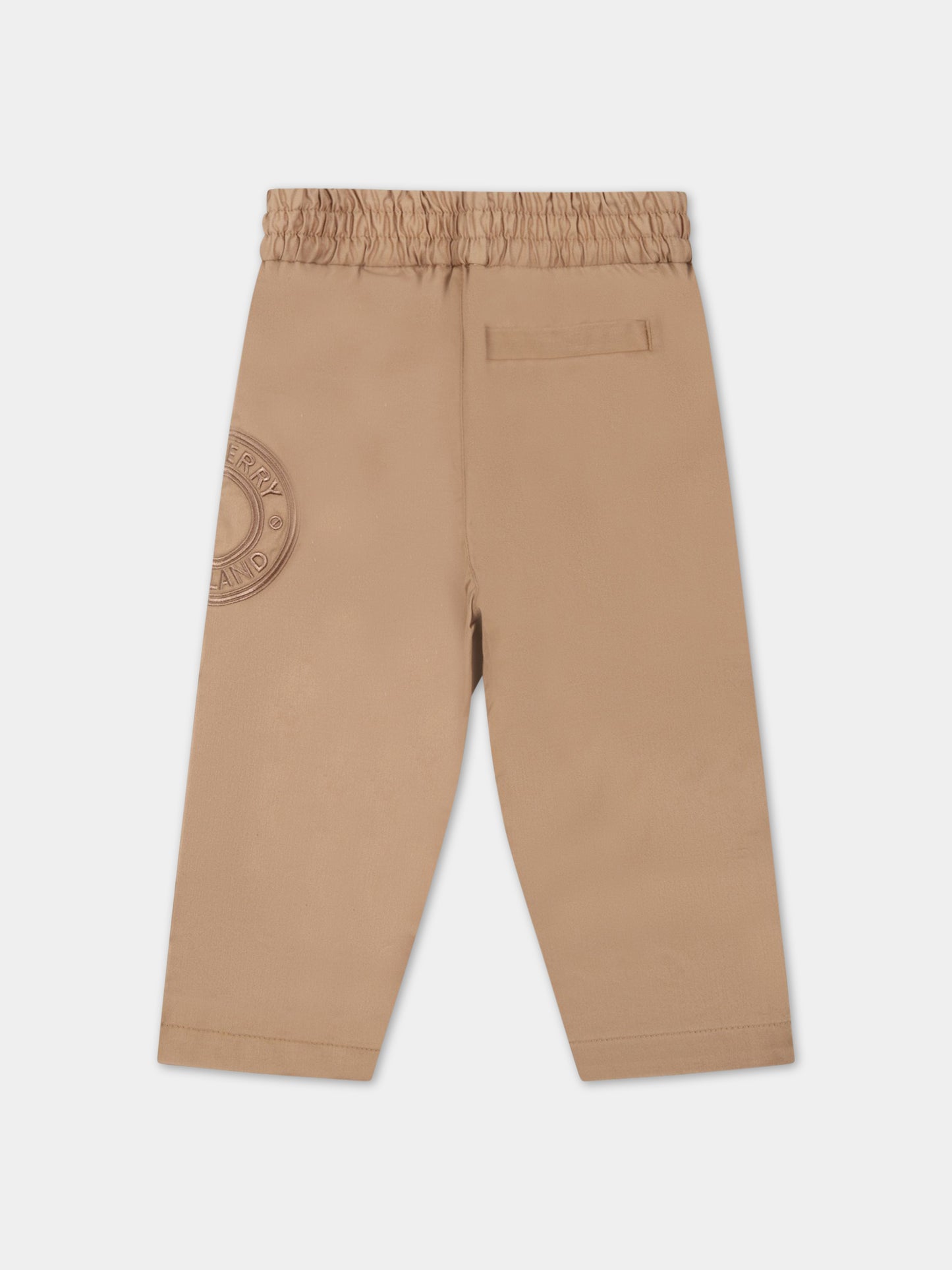 Pantalone beige per neonato con logo,Burberry Kids,8061989