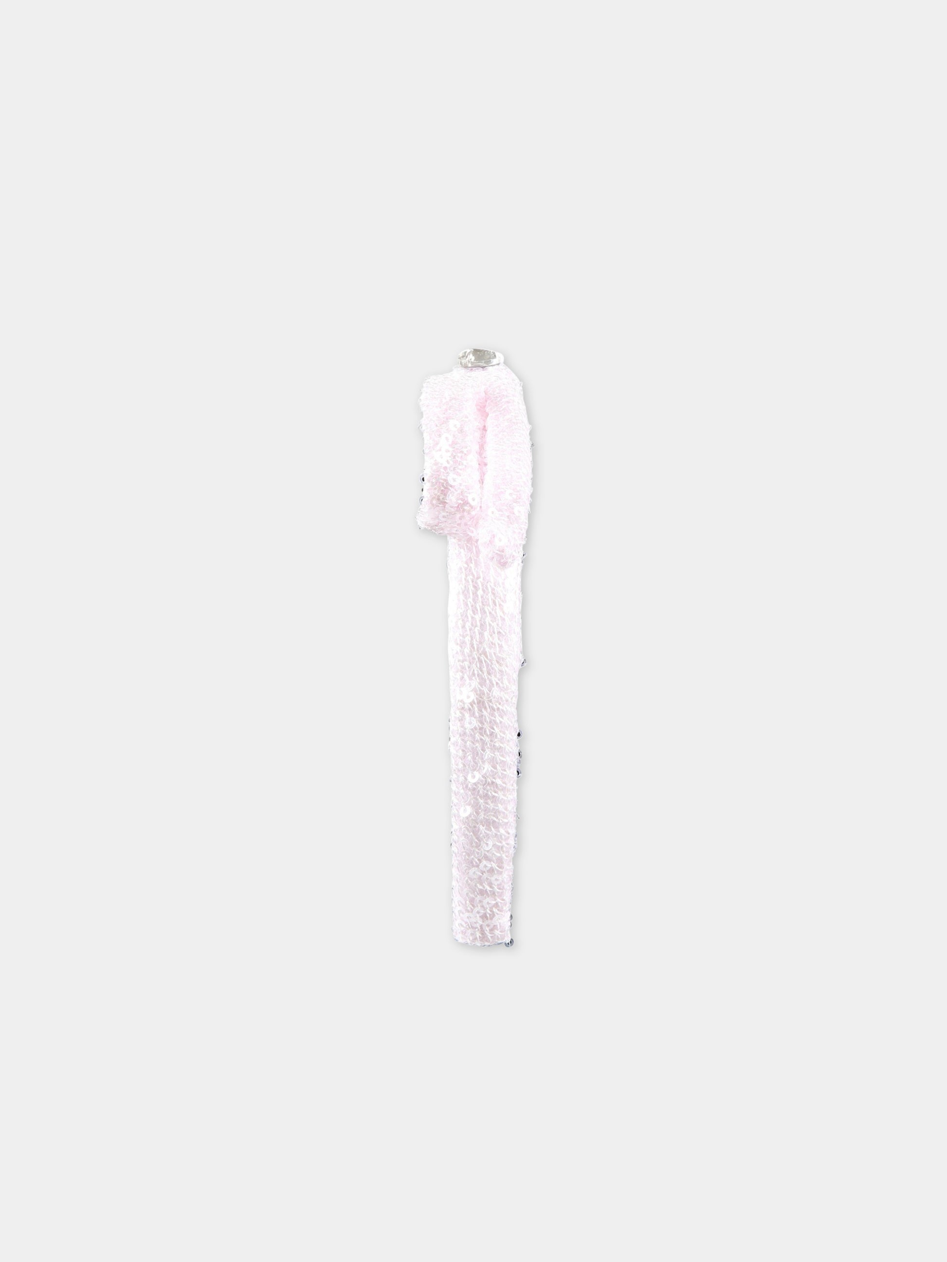 Cerchietto rosa per bambina con paillettes,Monnalisa,79A005 1950 0091