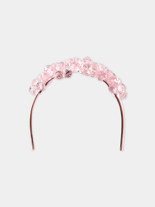 Cerchietto rosa per bambina con diamanti,Monnalisa,79A000 1075 0091