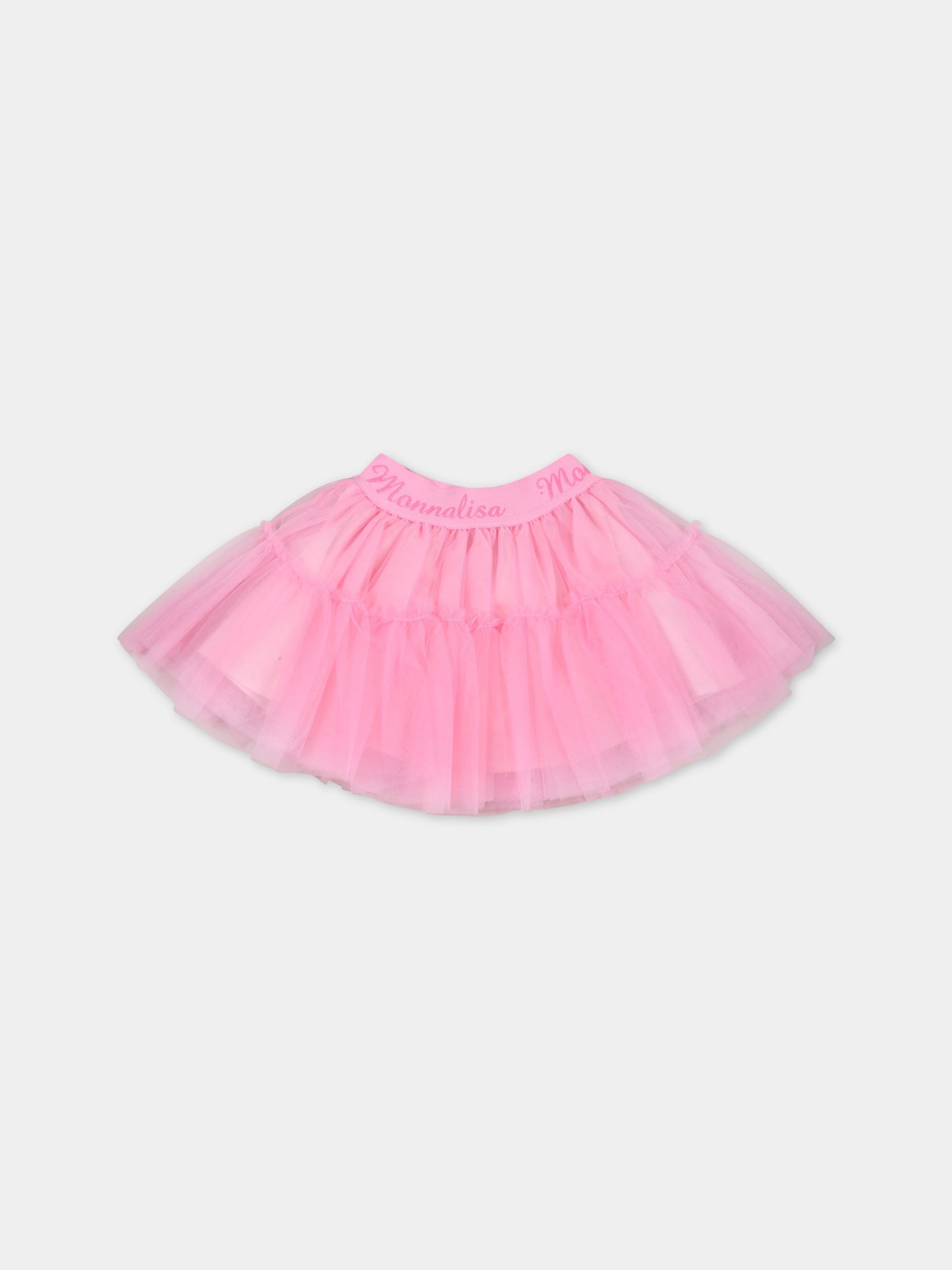 Gonna rosa per neonata con logo,Monnalisa,37AGON T9945 9590