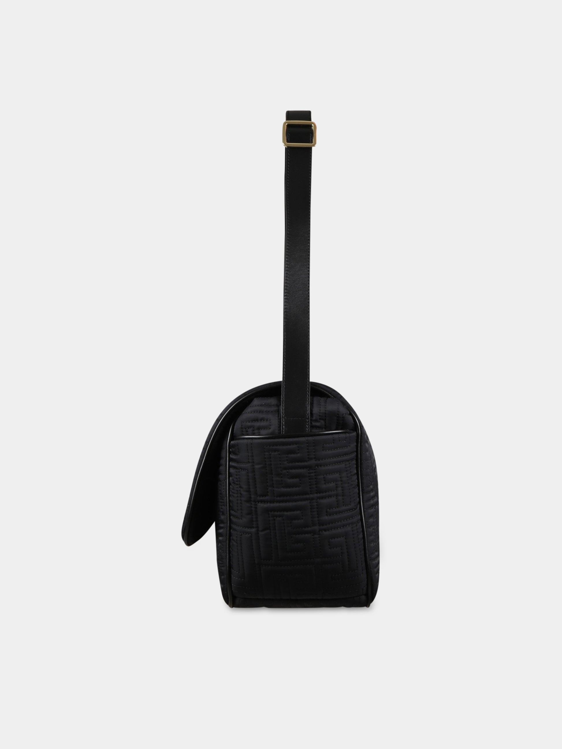 Borsa-mamma nera per neonati con logo,Balmain Kids,BS0628 Z1224 930
