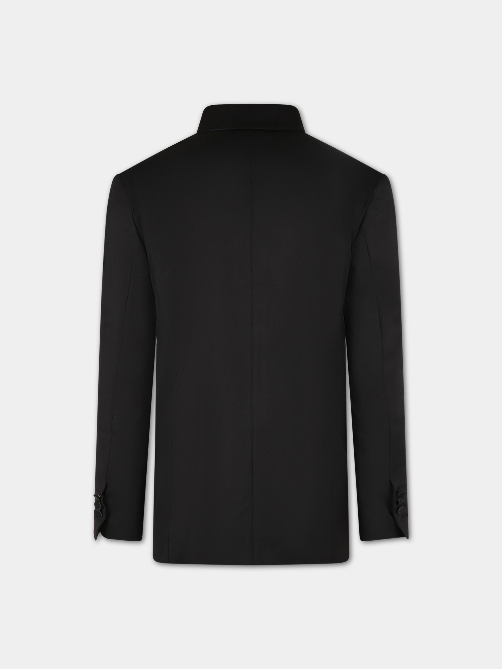 Giacca nera per bambini con patch logato,Balmain Kids,BS2P44 I0089 930