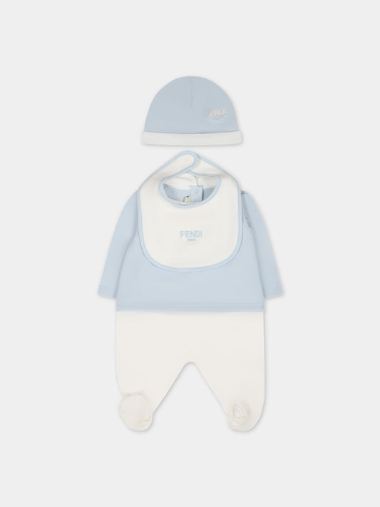 Set multicolor per neonato con logo,Fendi Kids,BUK096 8RA F19J4