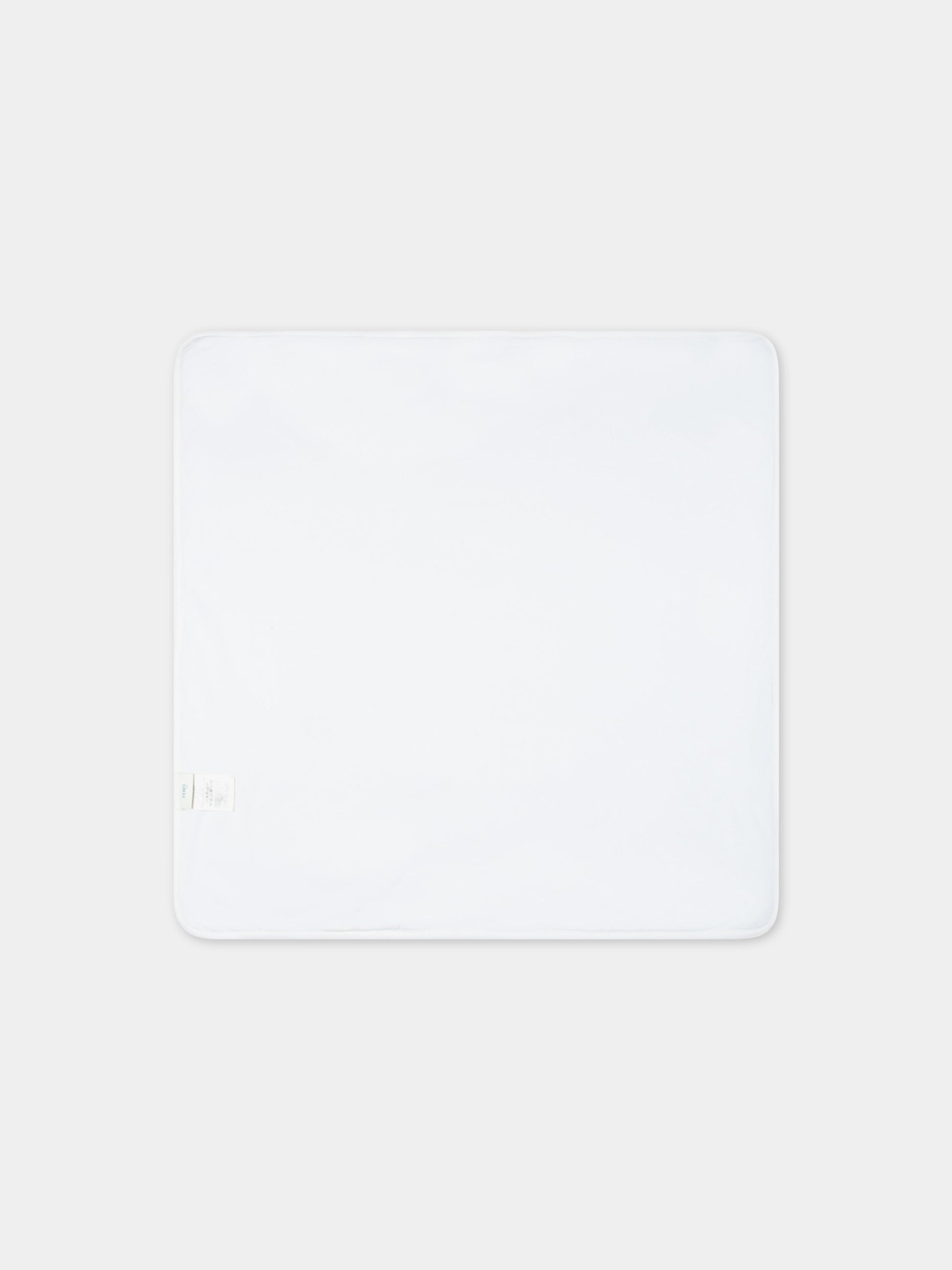 Coperta celeste per neonato con logo bianco,Fendi Kids,BUJ228 ST8 F19J4