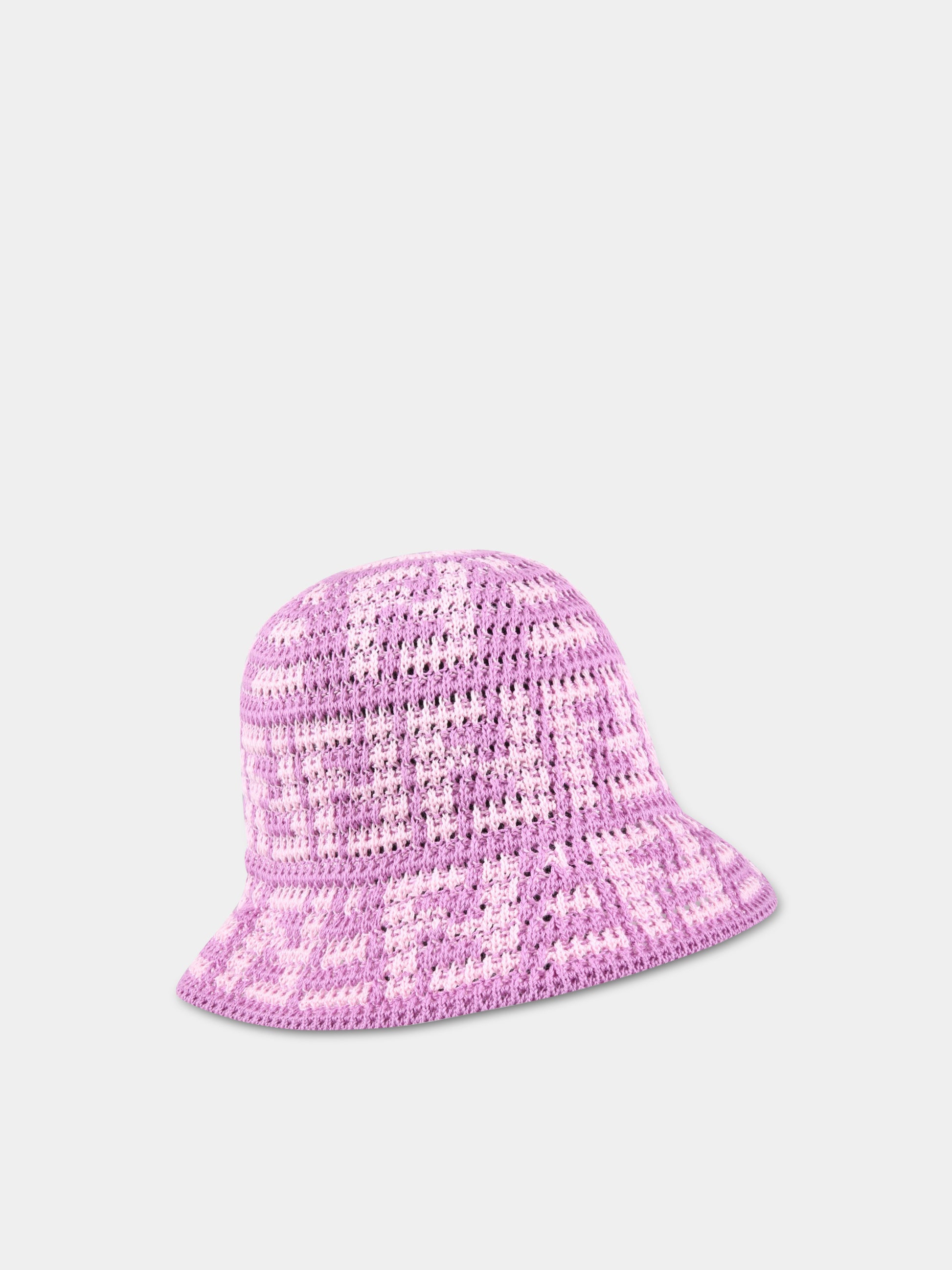 Cloche fucsia per bambina con FF rosa,Fendi Kids,JUP056 AMRC F1K5B