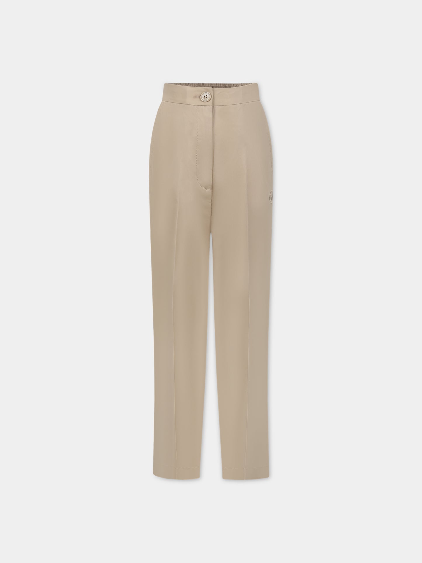 Pantaloni beige per bambina con logo,Mm6 Maison Margiela,M60285 MM036 M6703