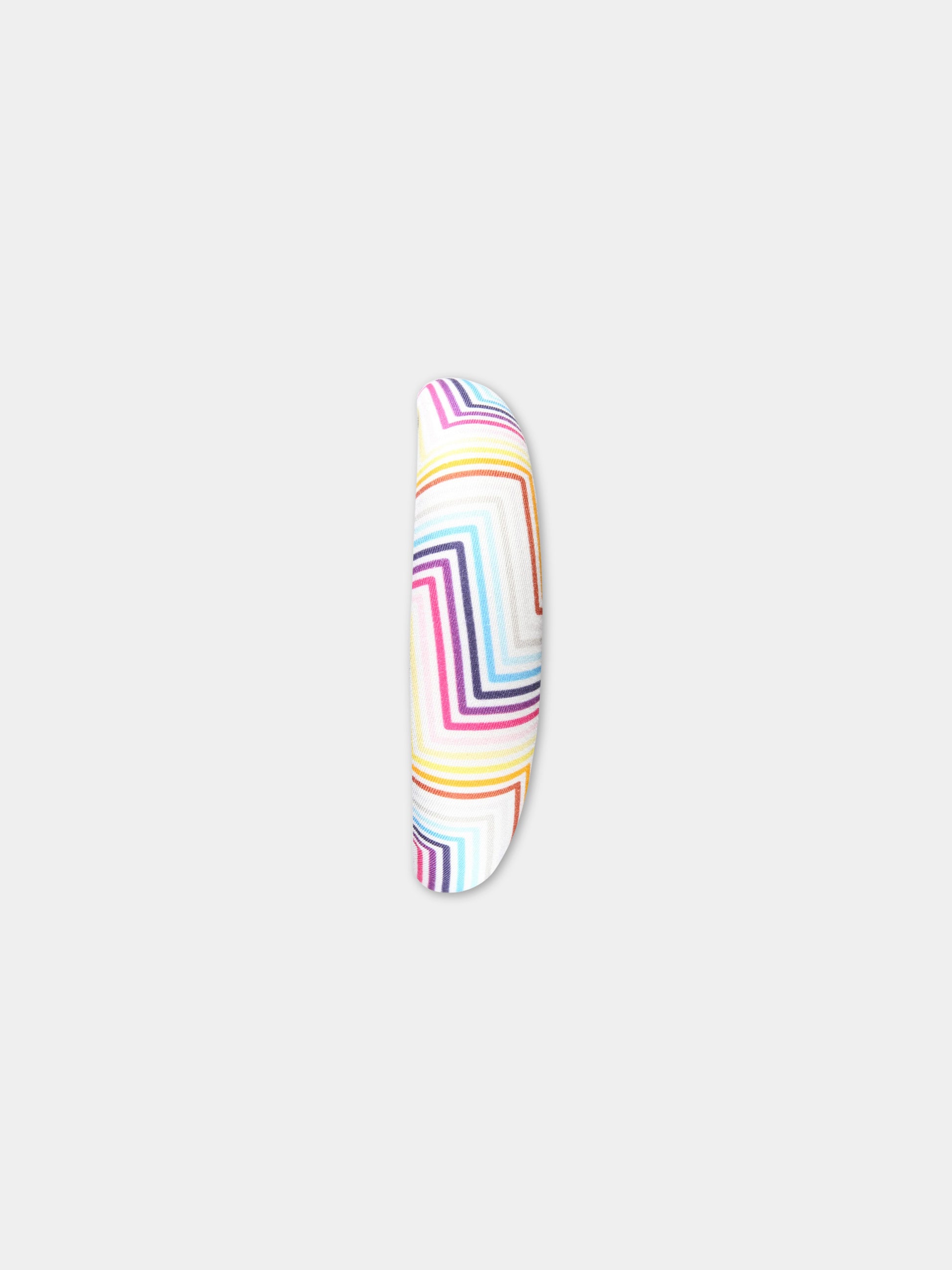 Cerchietto bianco per bambina con motivo a chevron,Missoni,MS0A34 G0101 100MC