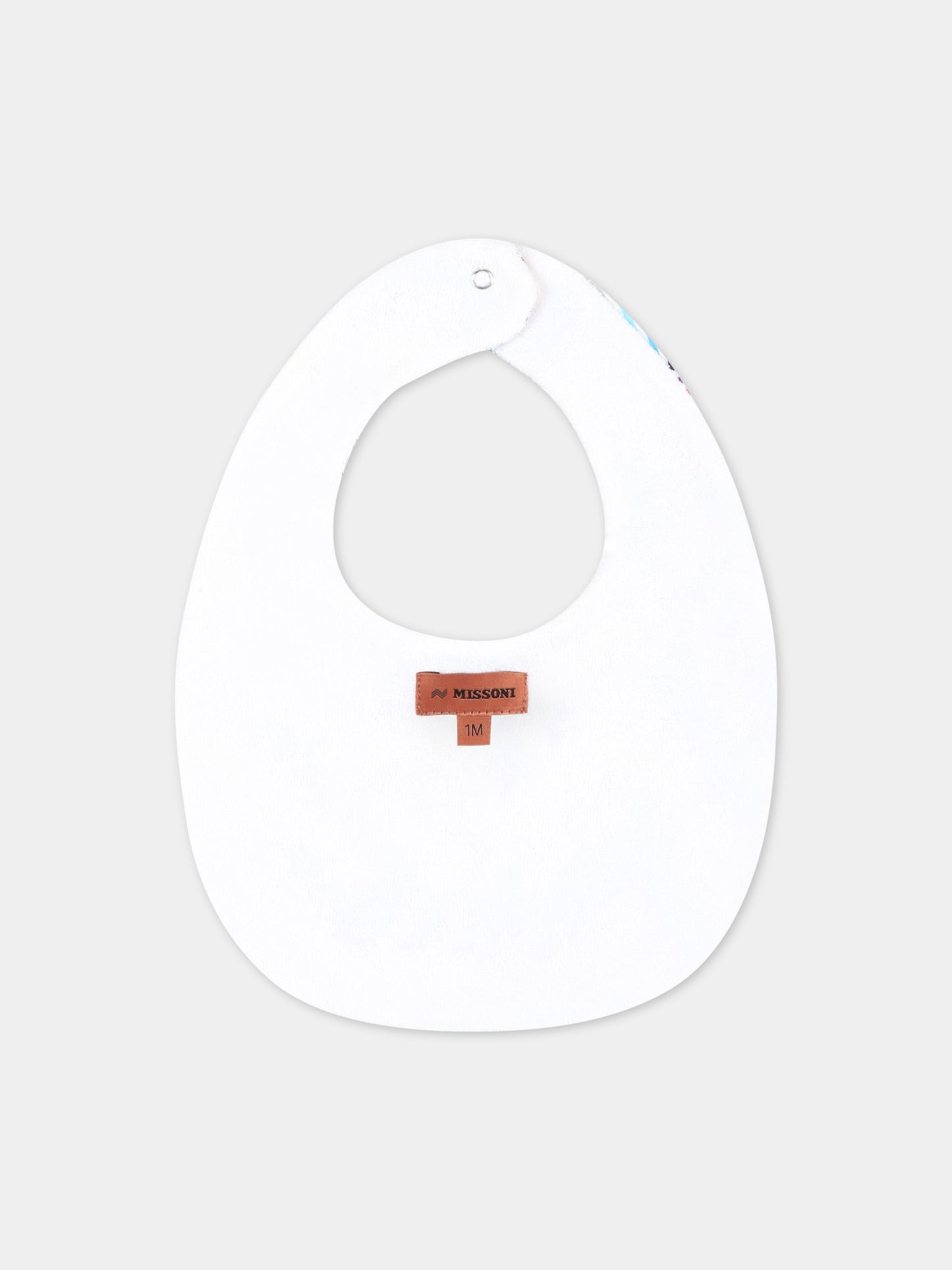 Set bianco per neonata con motivo a chevron,Missoni,MSA009 J0266 100MC