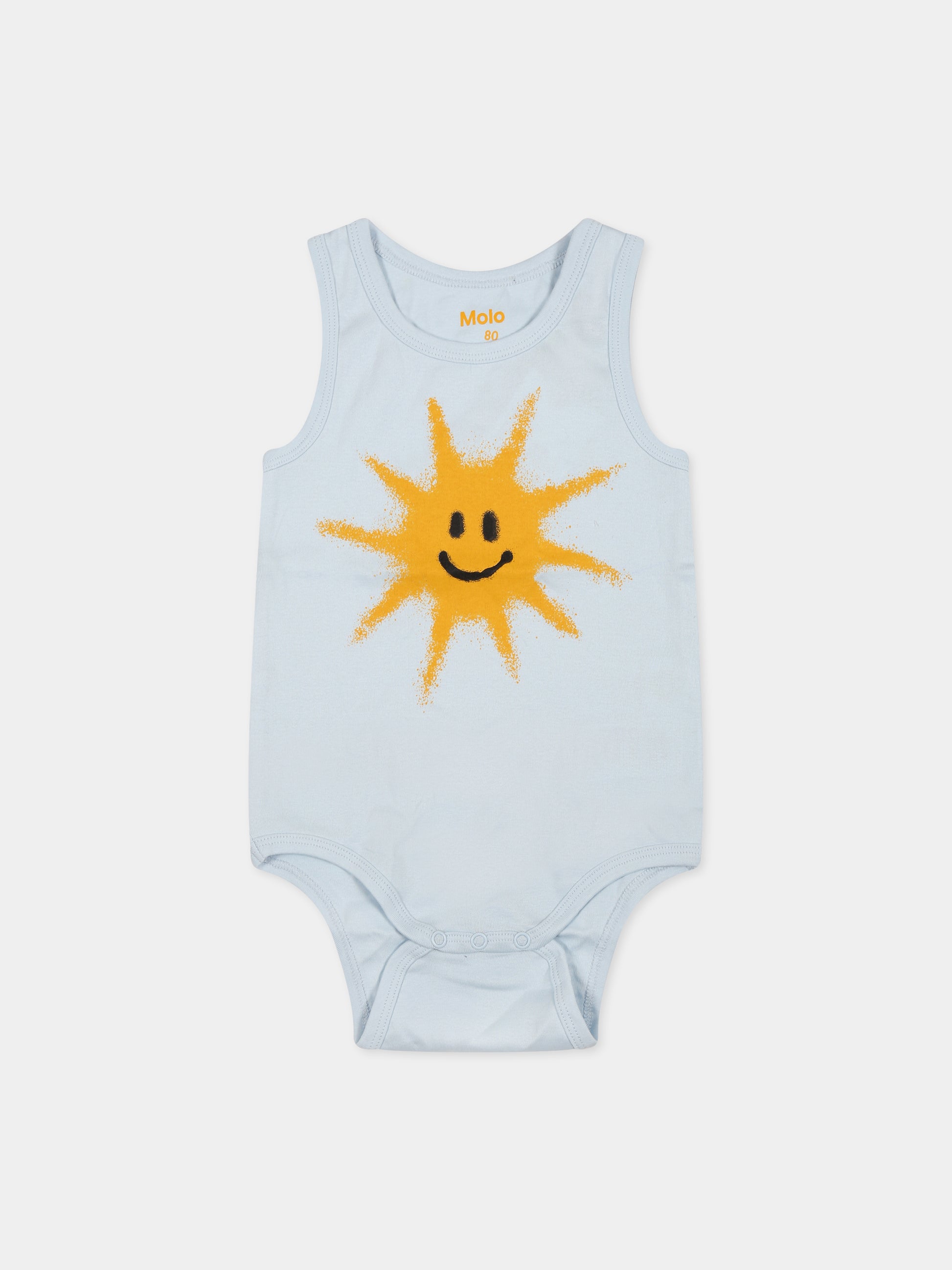 Body celeste per neonati con stampa sole,Molo,6S23B203 8068