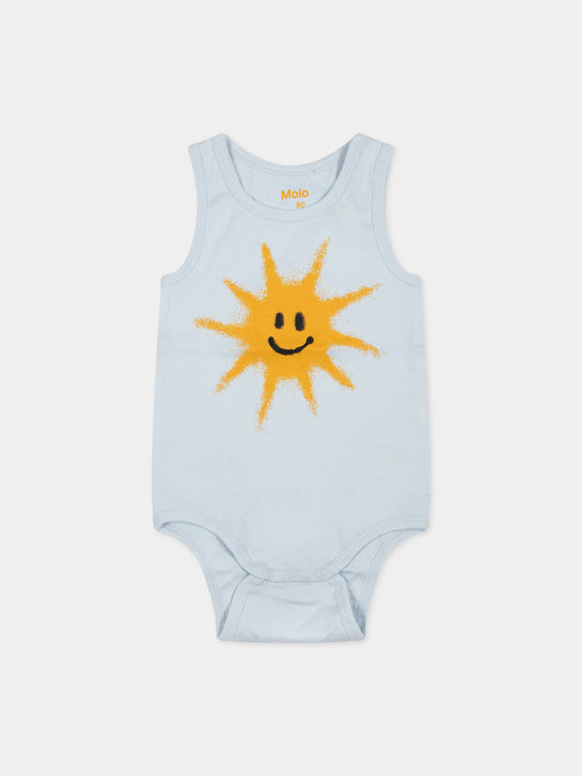 Body celeste per neonati con stampa sole,Molo,6S23B203 8068
