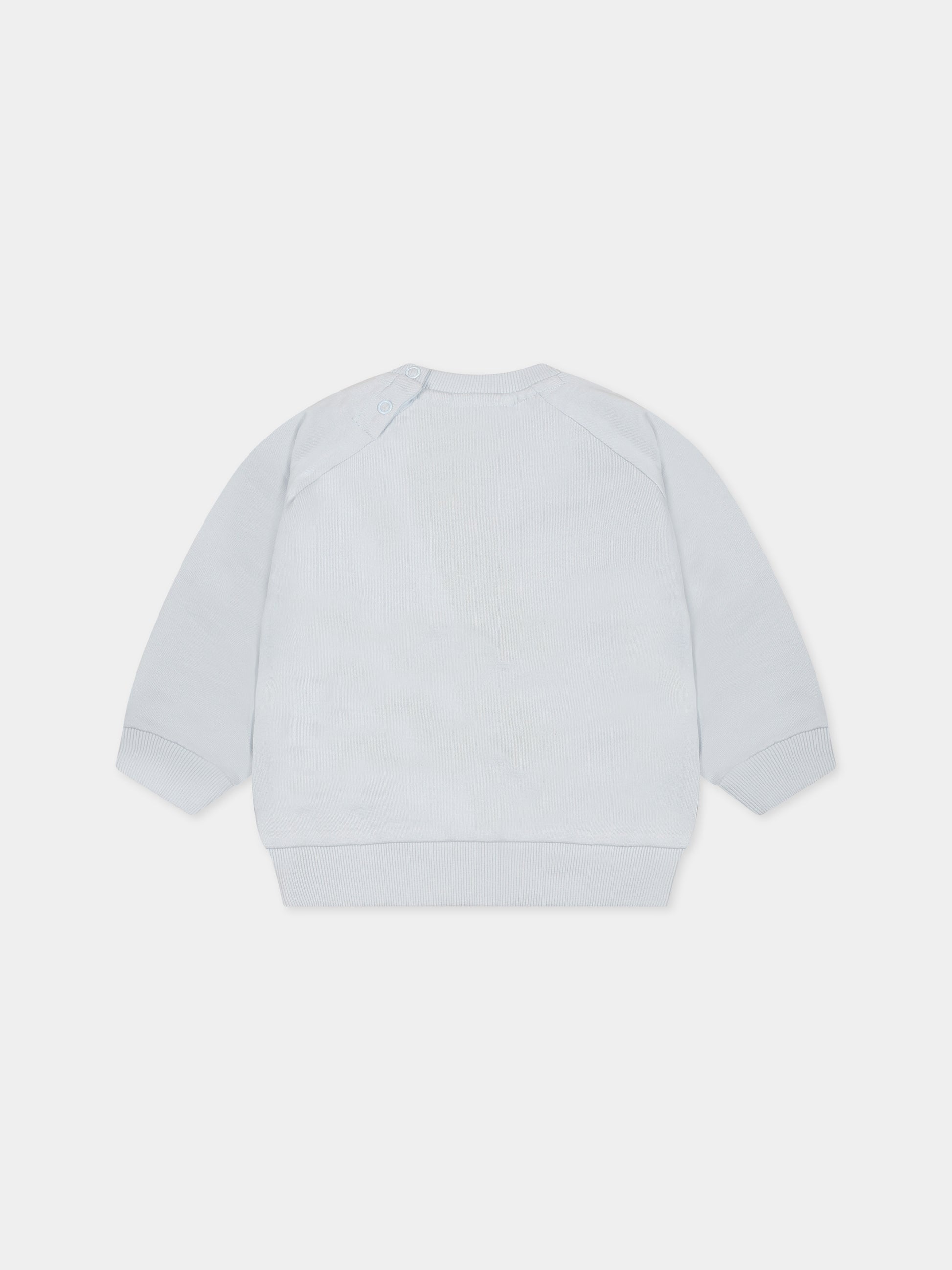 Felpa celeste per neonato con stampa sole,Molo,6S23J202 8068