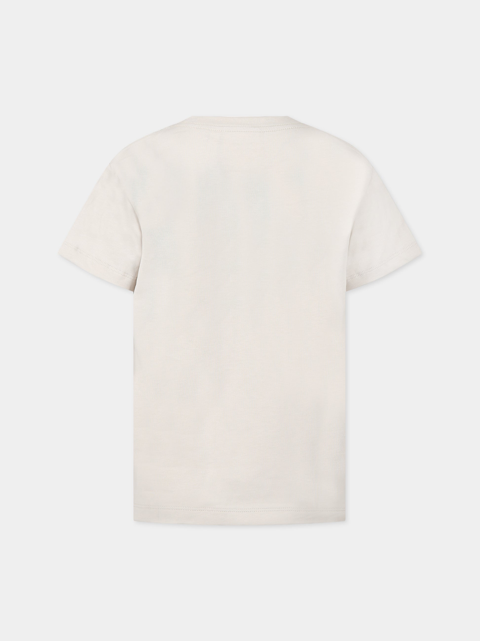 T-shirt multicolor per bambino con stampa spiaggia,Molo,1S23A206 3225