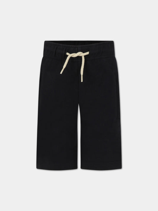 Shorts neri per bambino con patch logato,Molo,1S23H106 0099