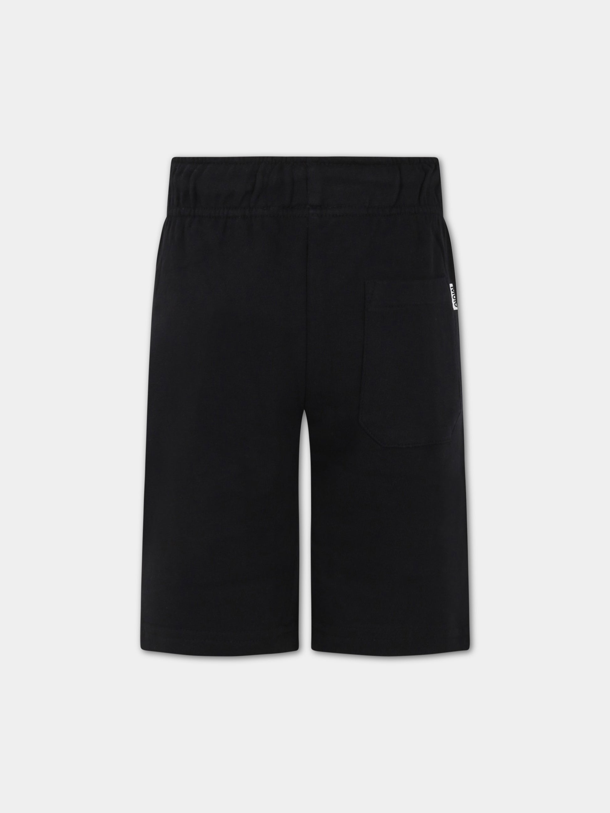 Shorts neri per bambino con patch logato,Molo,1S23H106 0099