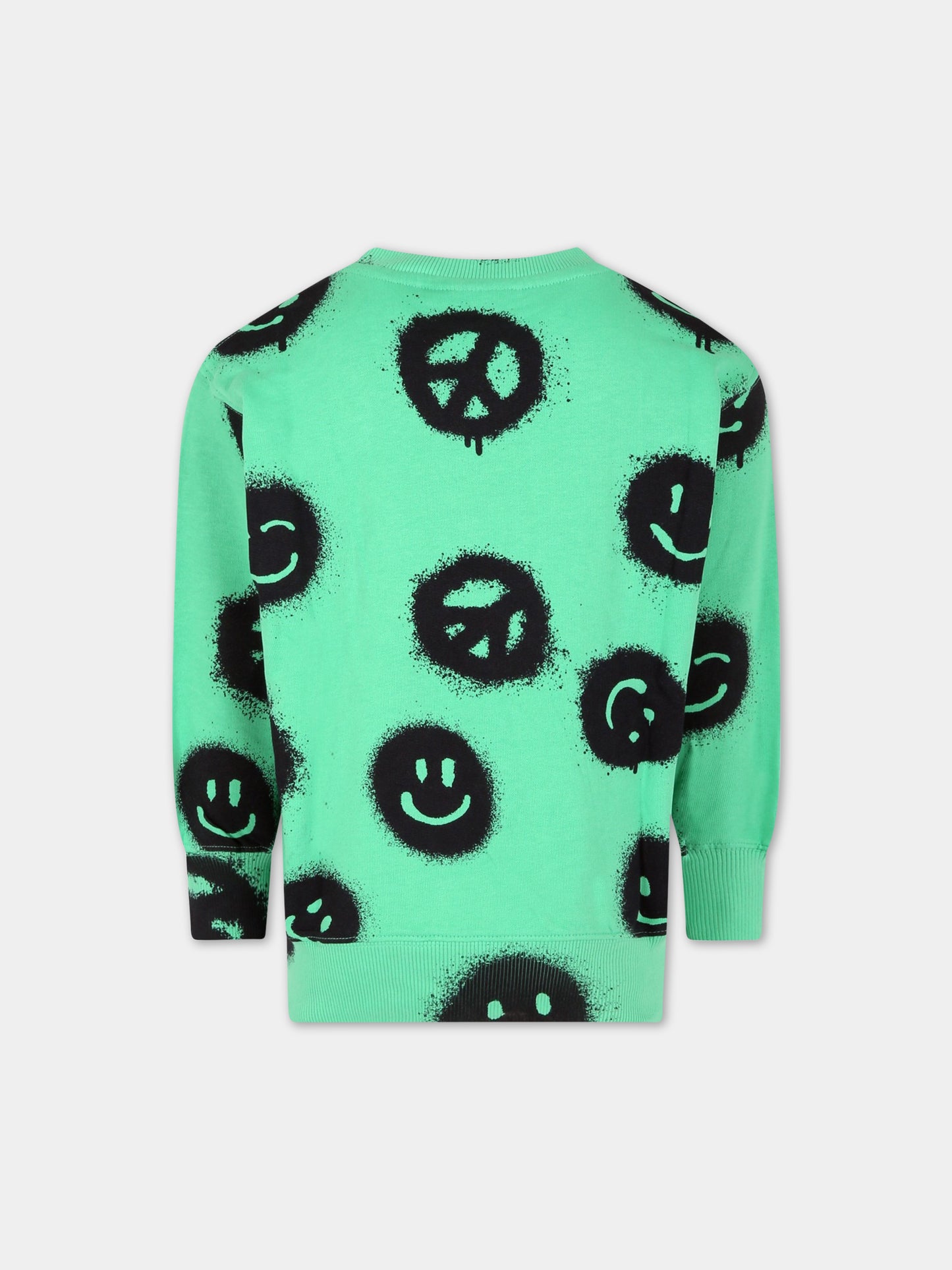 Felpa verde per bambino con smile,Molo,6S23J203 6798