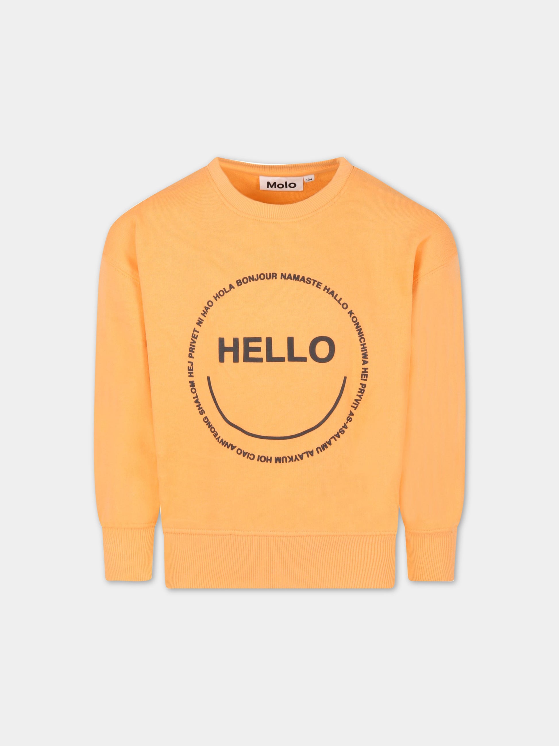 Felpa arancione per bambino con smile,Molo,6S23J208 8709