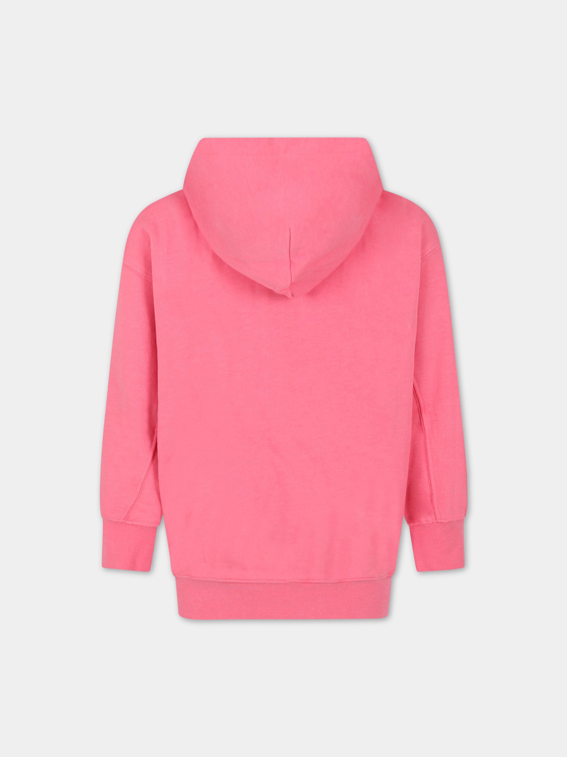 Felpa rosa per bambina con scritta  Peace Now ,Molo,6S23J303 2705