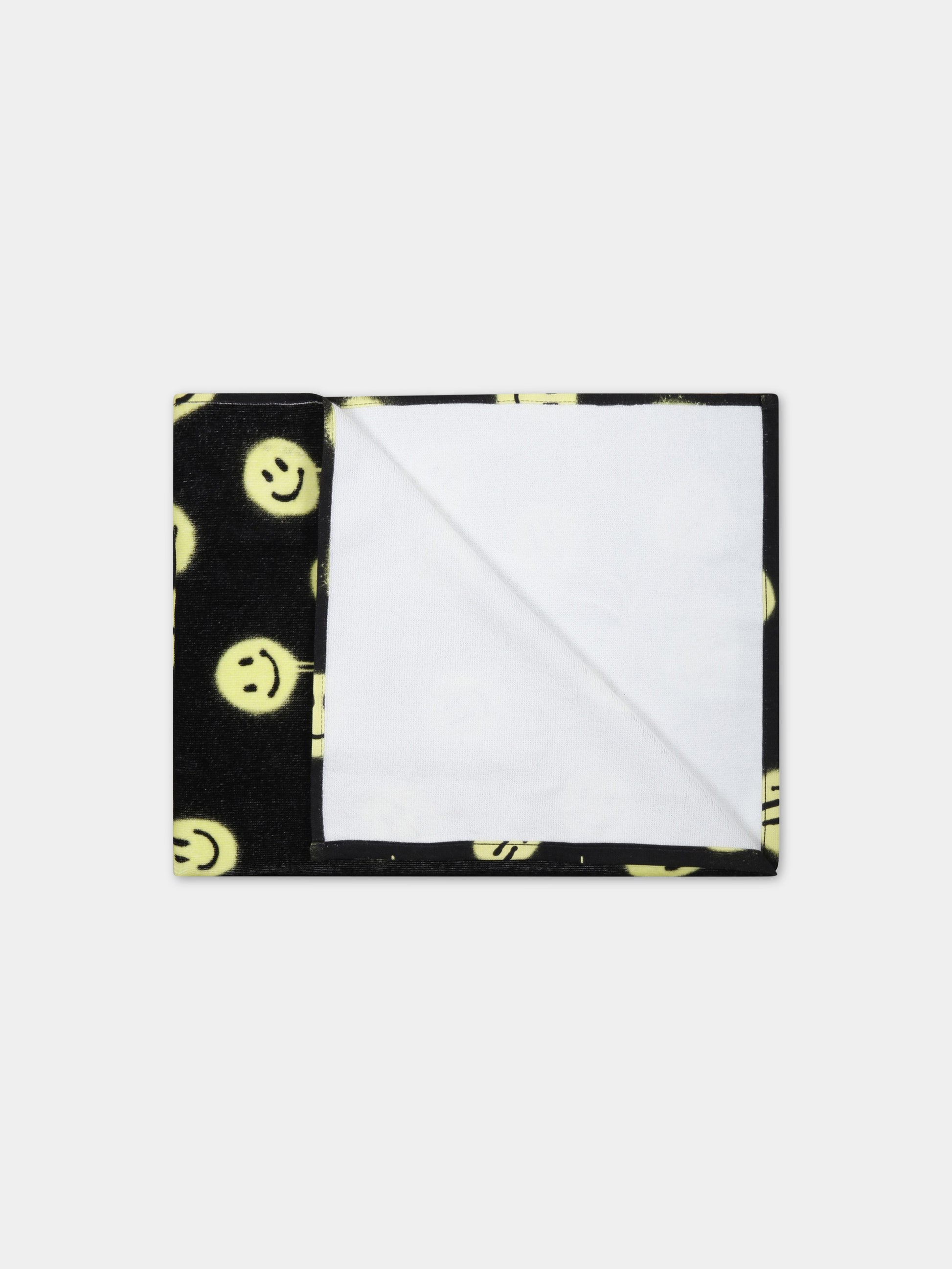 Telo mare nero per bambino con smiley,Molo,7S23Y101 6708