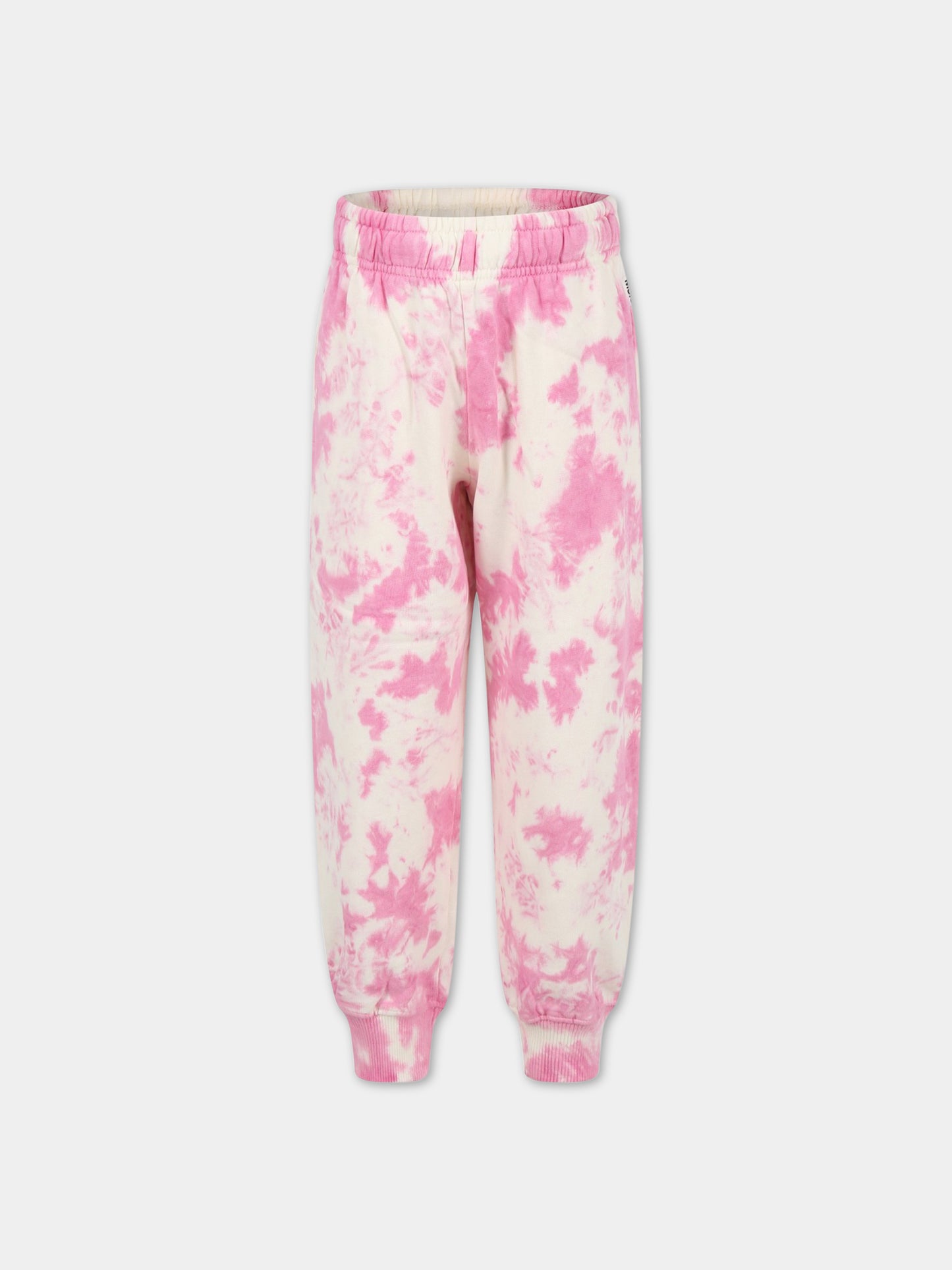 Pantaloni tie-dye da tuta per bambina con patch logato,Molo,2S23I203 6719