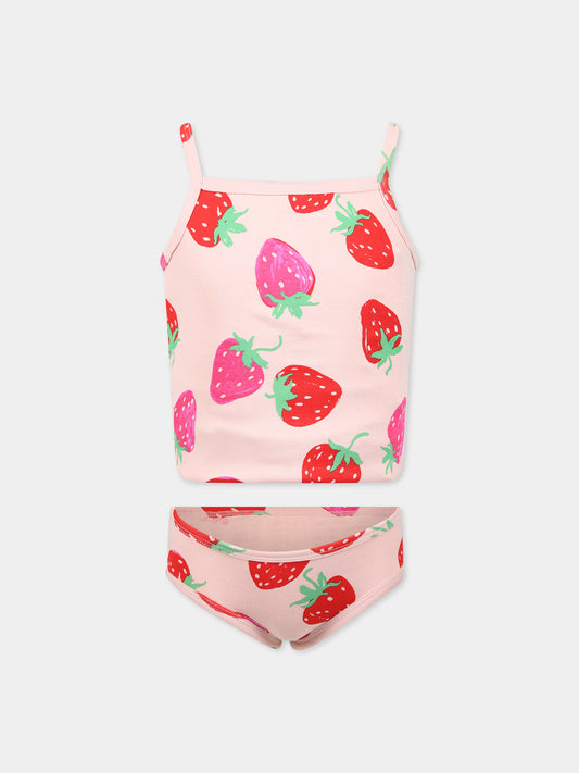 Set multicolor per bambina con stampa fragola,Molo,2S23Q701 6752