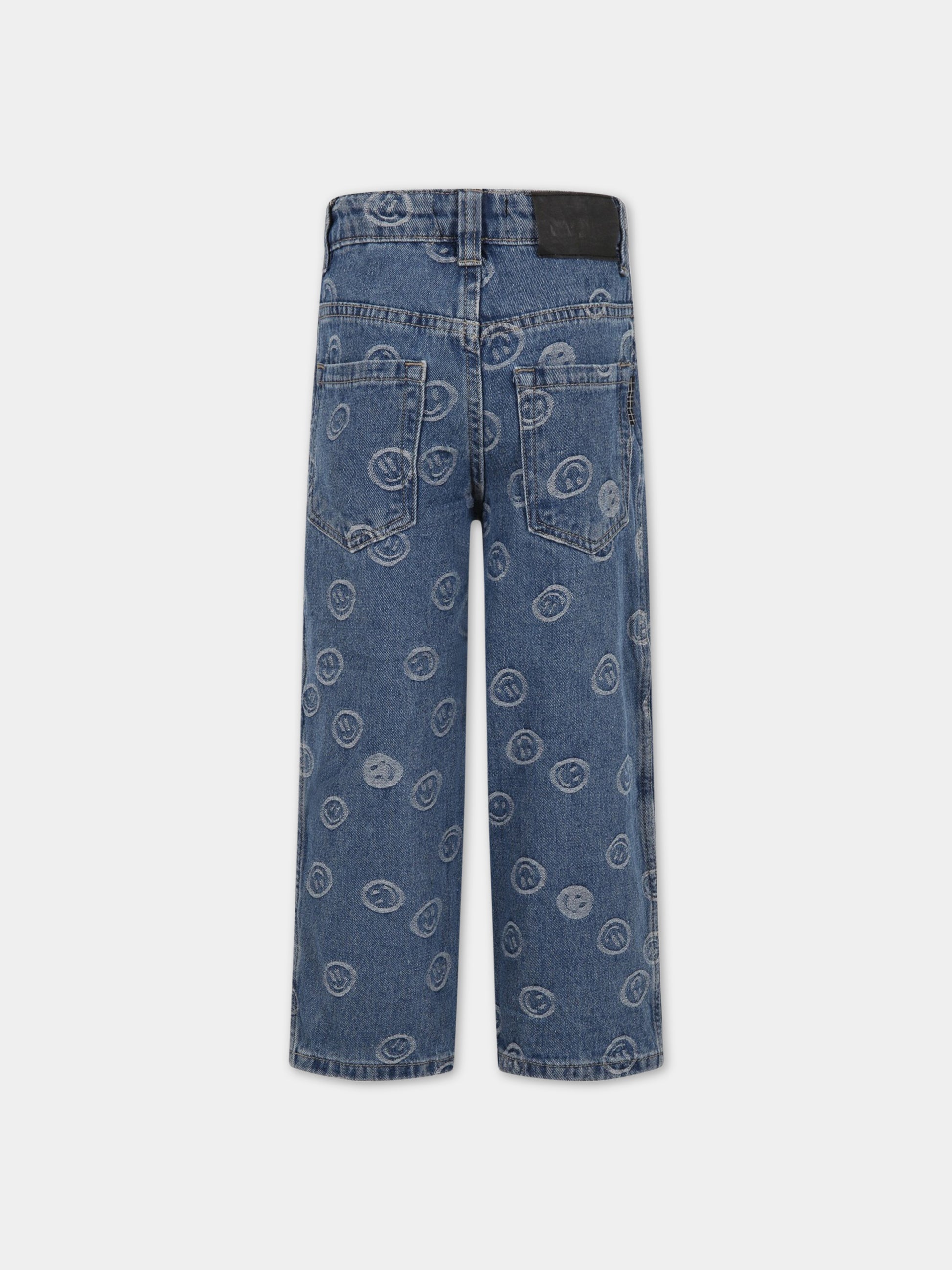 Jeans blu per bambina con smile,Molo,6S23I105 6791
